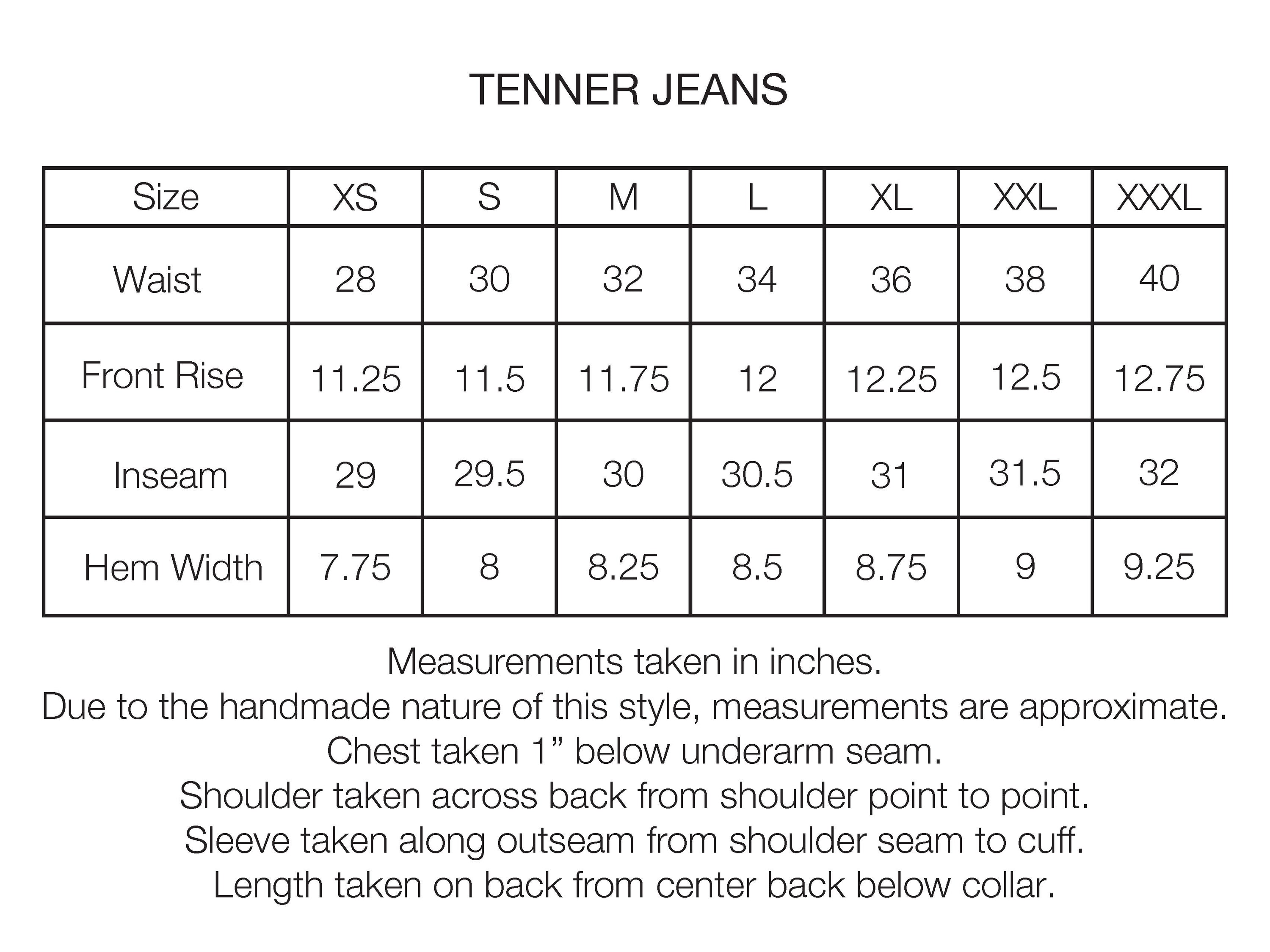 TENNER FIVE POCKET JEANS - 13 oz. MID-WASH DENIM