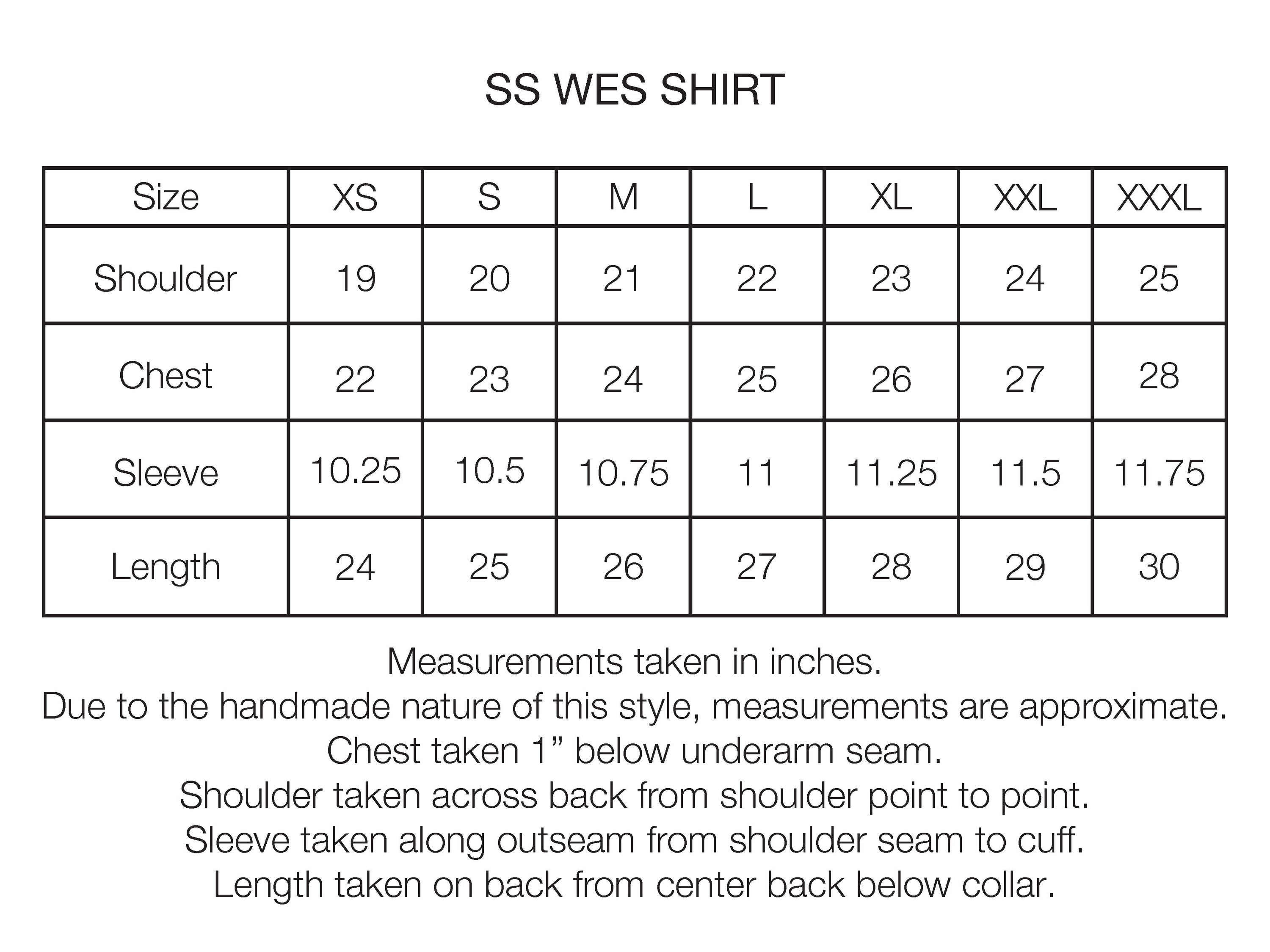 S/S WES SHIRT - FRENCH BLUE / WHITE HANDWOVEN COTTON RIPSTOP