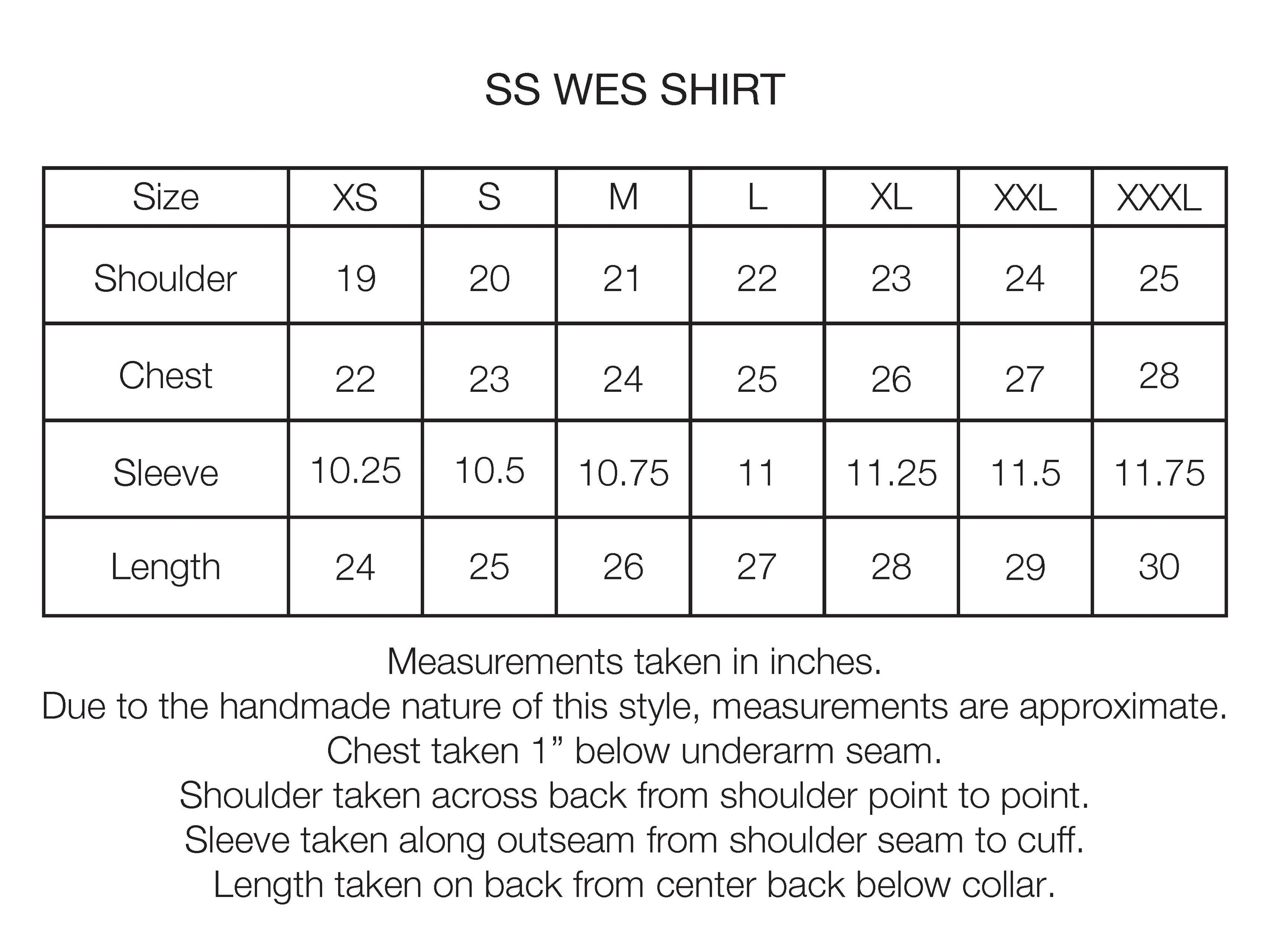 S/S WES SHIRT - FRENCH BLUE / WHITE HANDWOVEN COTTON RIPSTOP