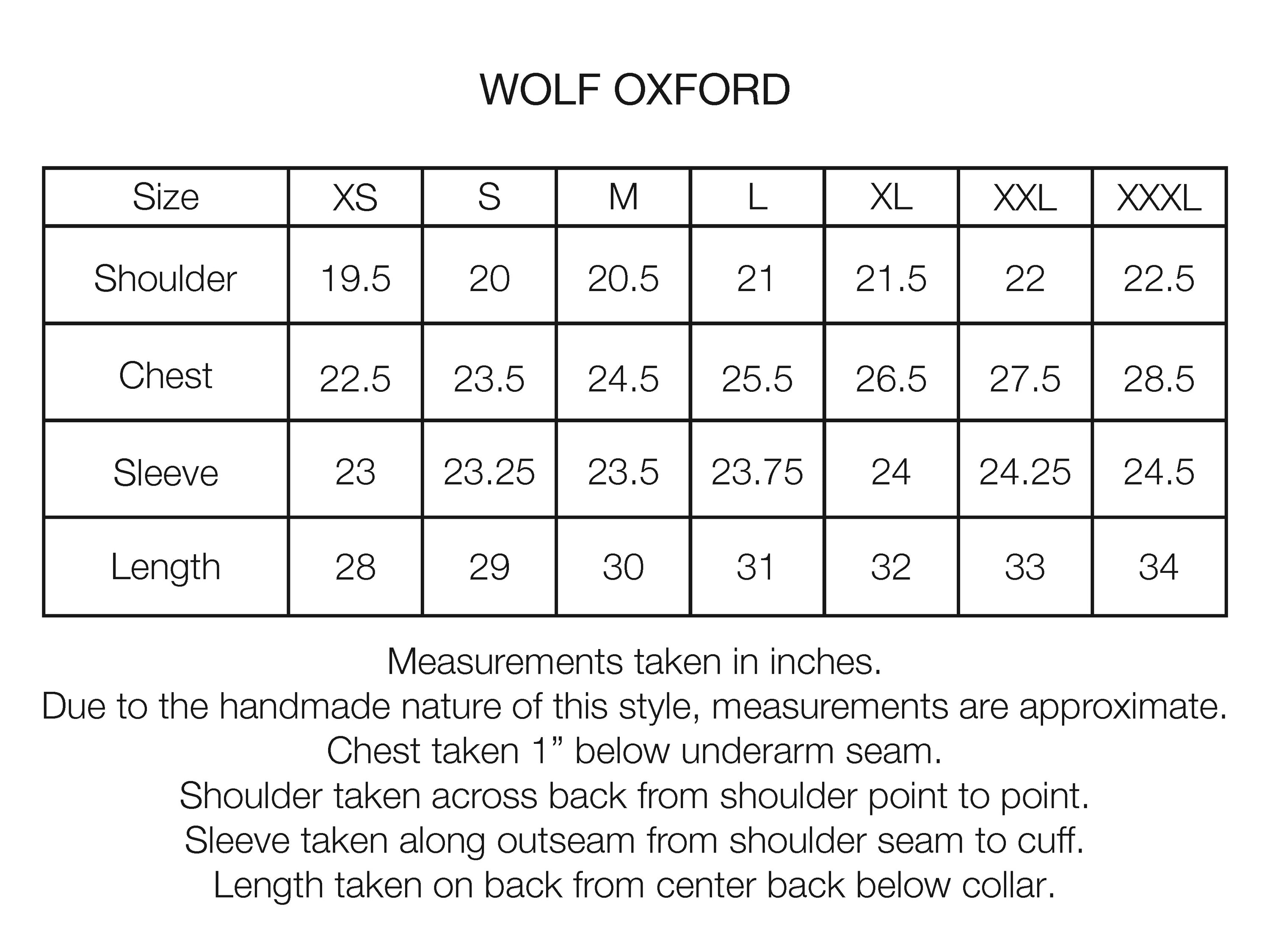 WOLF BUTTON-DOWN SHIRT - WHITE HEAVY OXFORD CLOTH