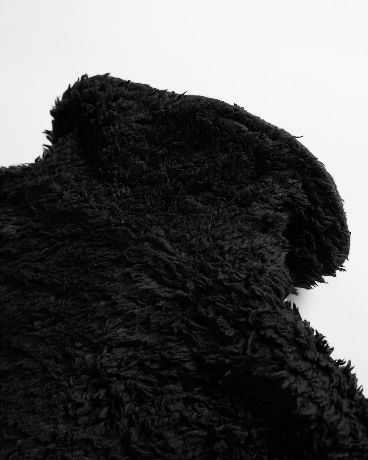ADAM GRIZZLY FLEECE - BLACK DEEP PILE ORGANIC COTTON FLEECE / EXPLODED RIPSTOP COTTON