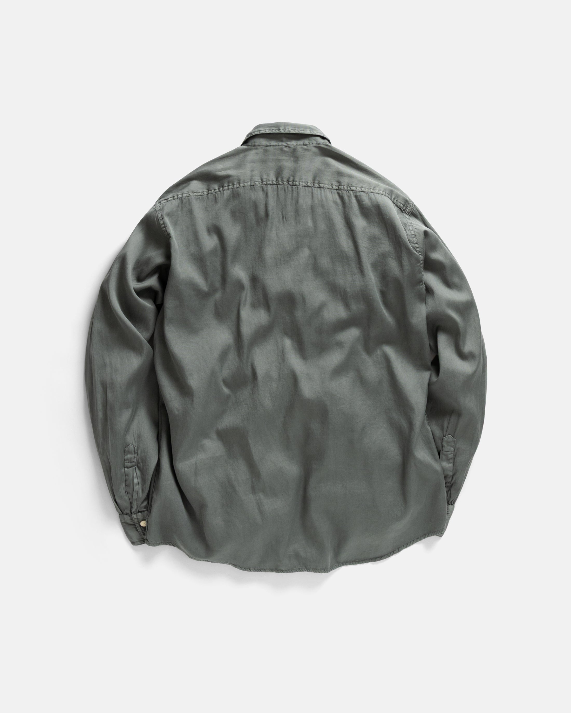 ALBERTO "PER LAVORO" SHIRT - FOLIAGE PIECE DYED SUVIN COTTON