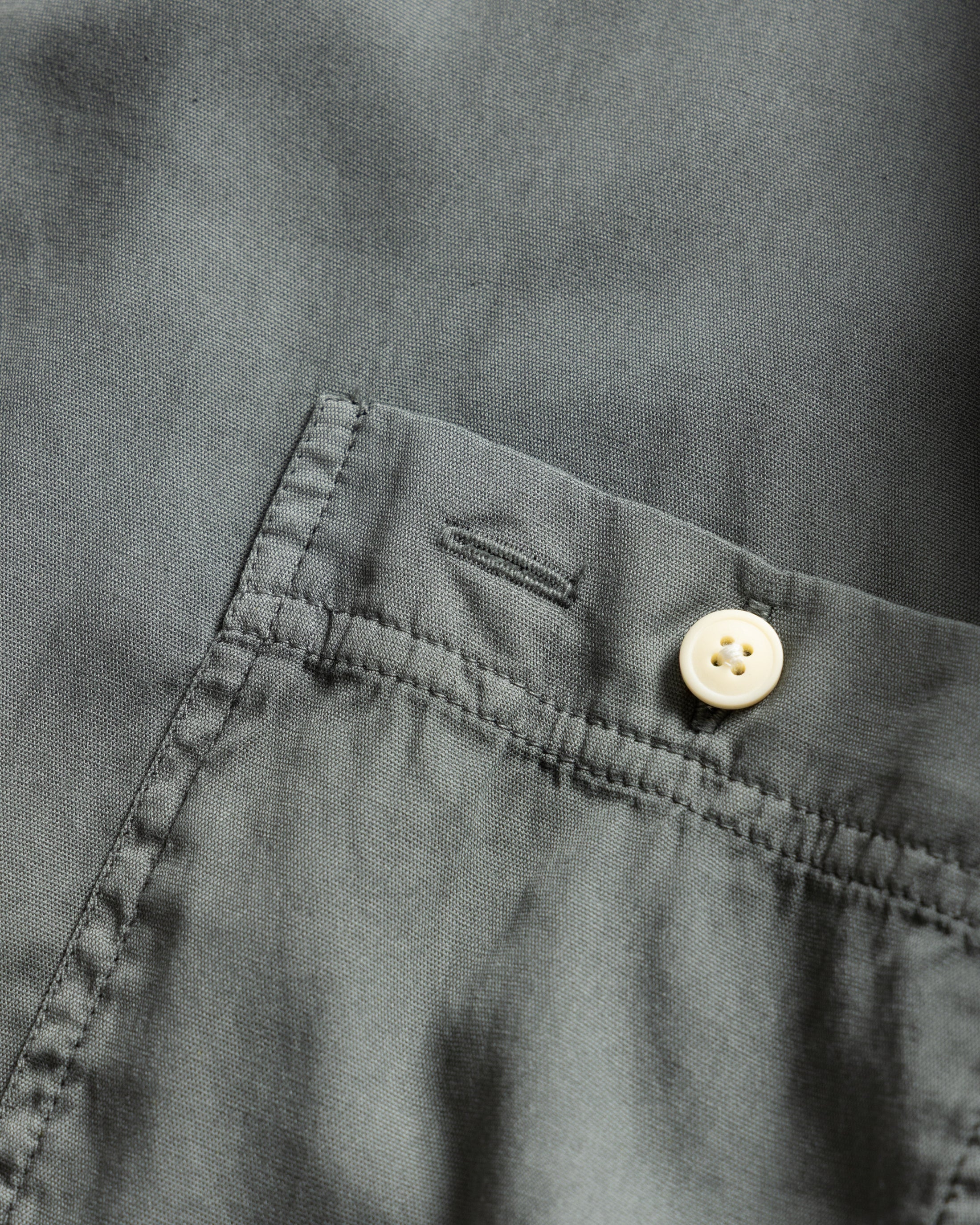 ALBERTO "PER LAVORO" SHIRT - FOLIAGE PIECE DYED SUVIN COTTON