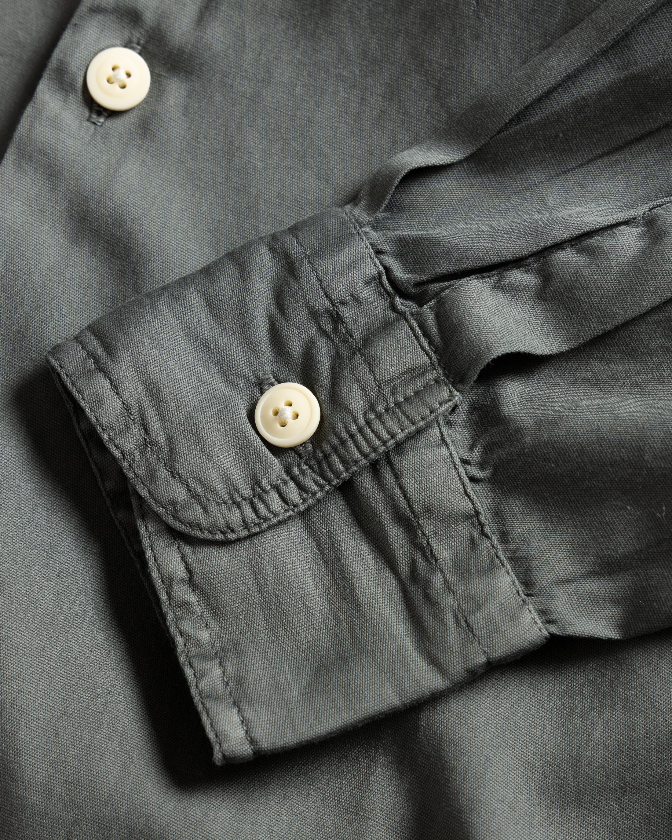 ALBERTO "PER LAVORO" SHIRT - FOLIAGE PIECE DYED SUVIN COTTON