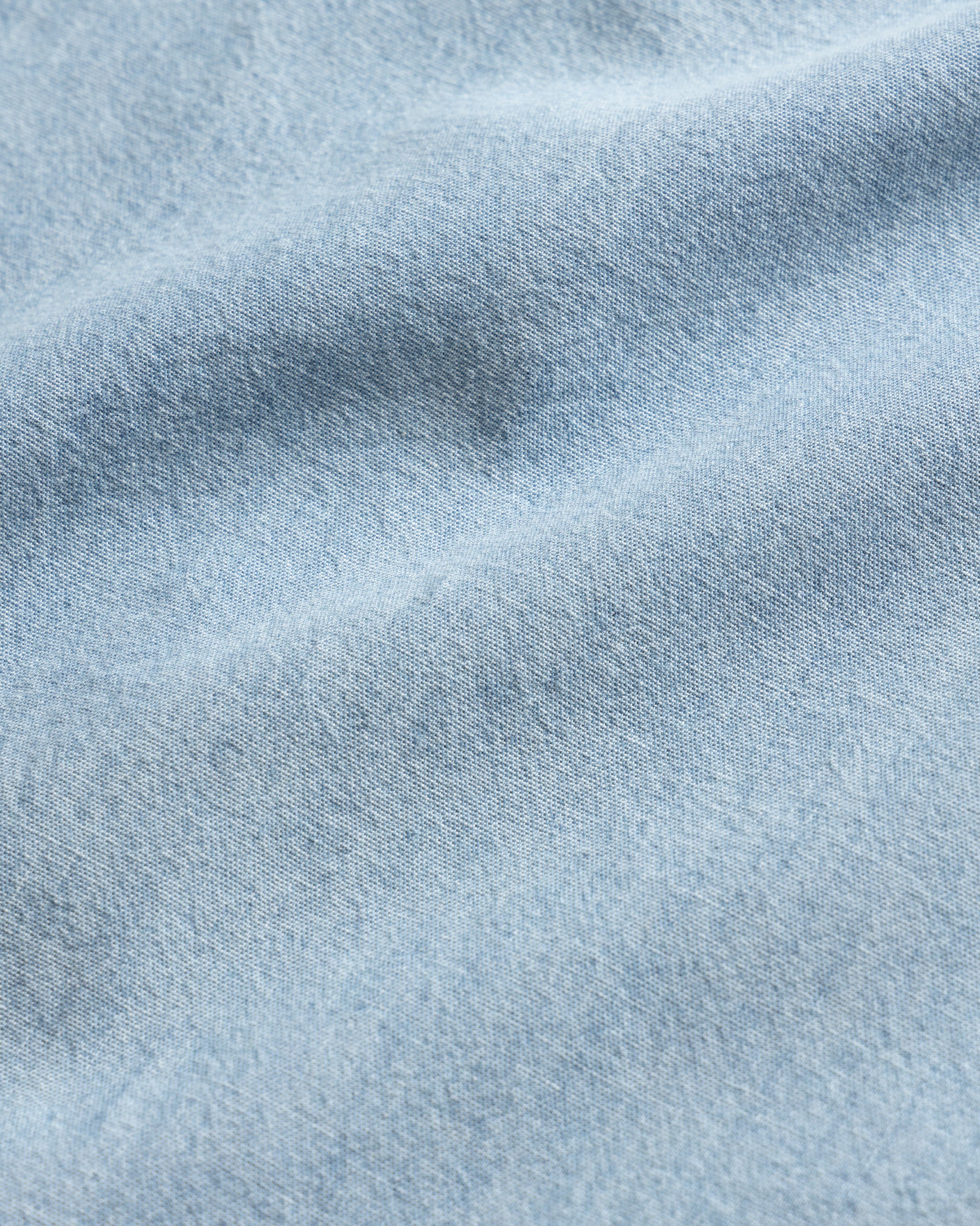 ALBERTO "PER LAVORO" SHIRT - BLEACHED INDIGO HANDWOVEN CHAMBRAY