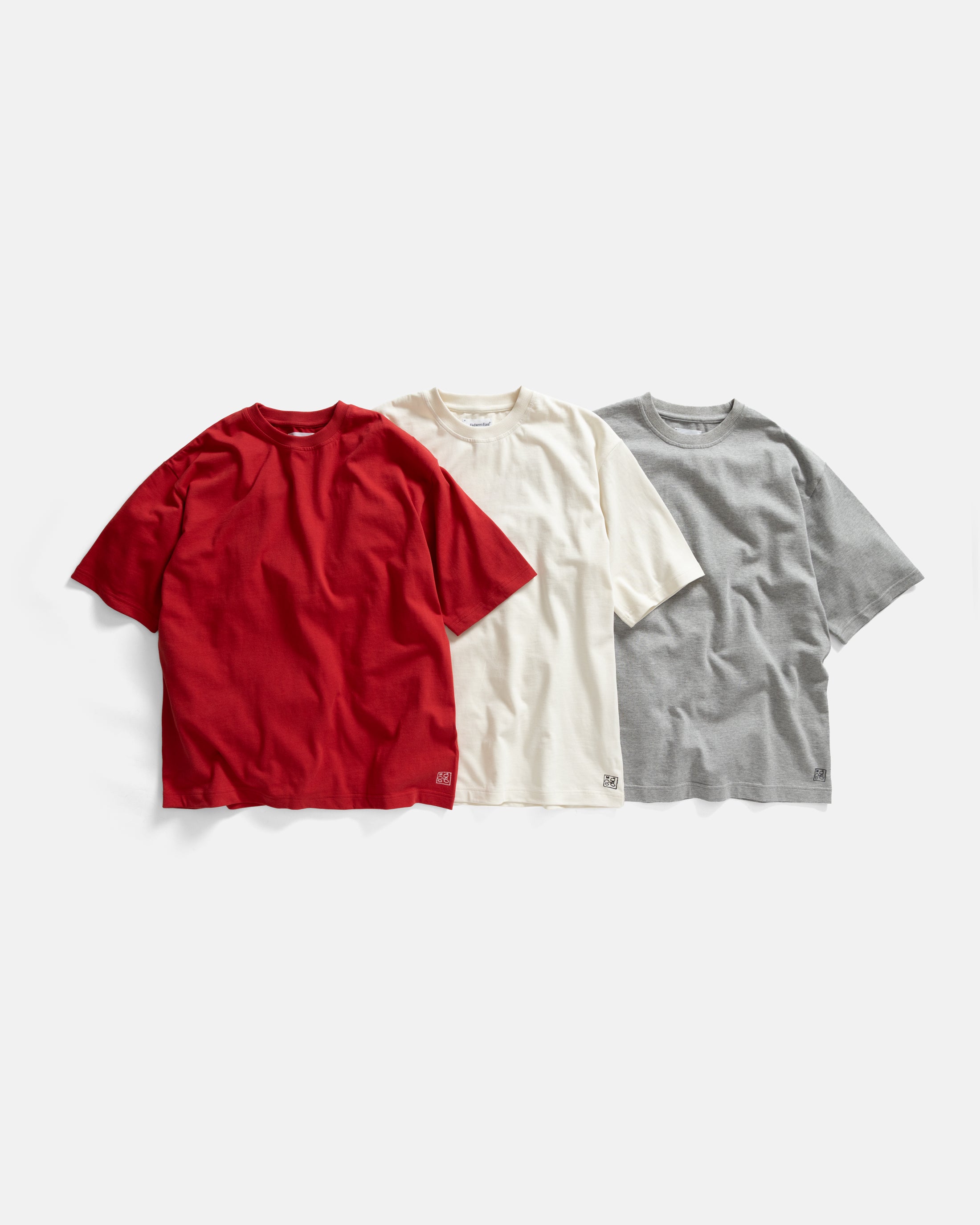 ALY TEE 3 PACK - SALT / GRAY HEATHER / FADED RED 7.75 oz. ALL SEASON COTTON JERSEY