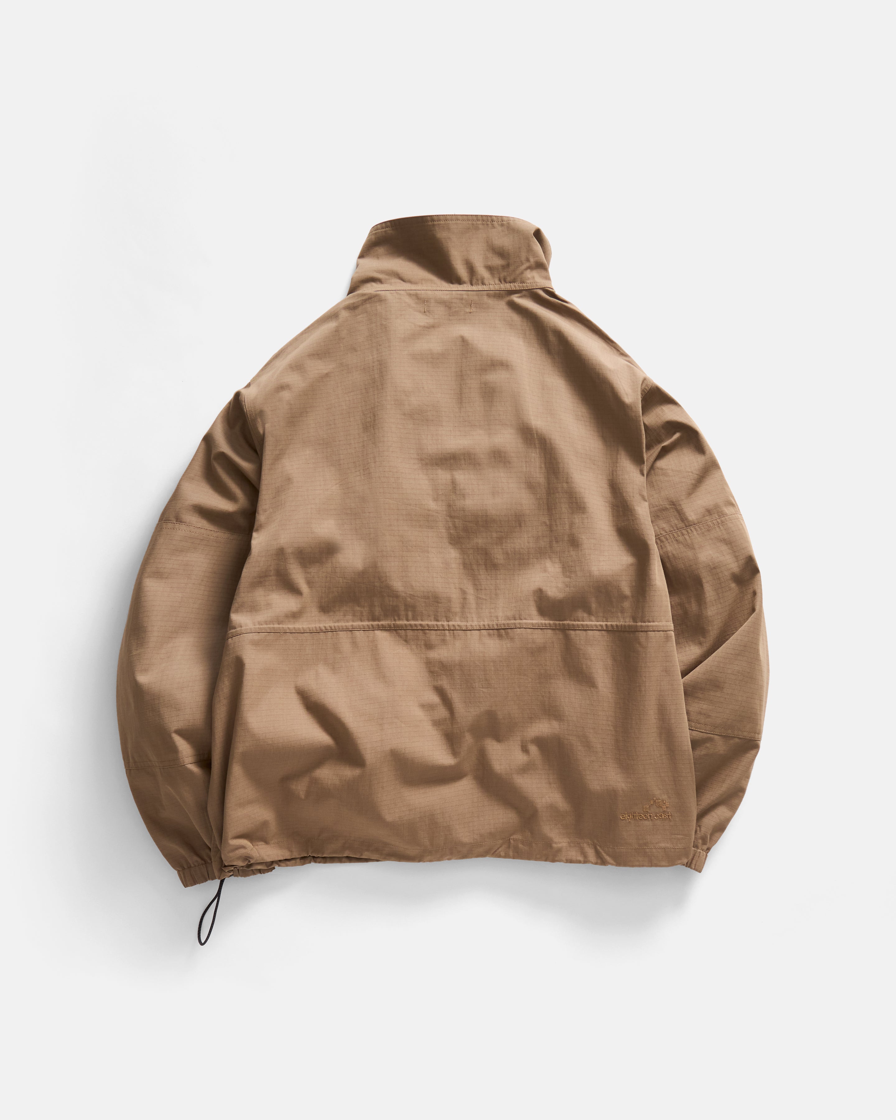 ARCHIVI PULLOVER ANORAK - ALMOND COTTON / NYLON RIPSTOP