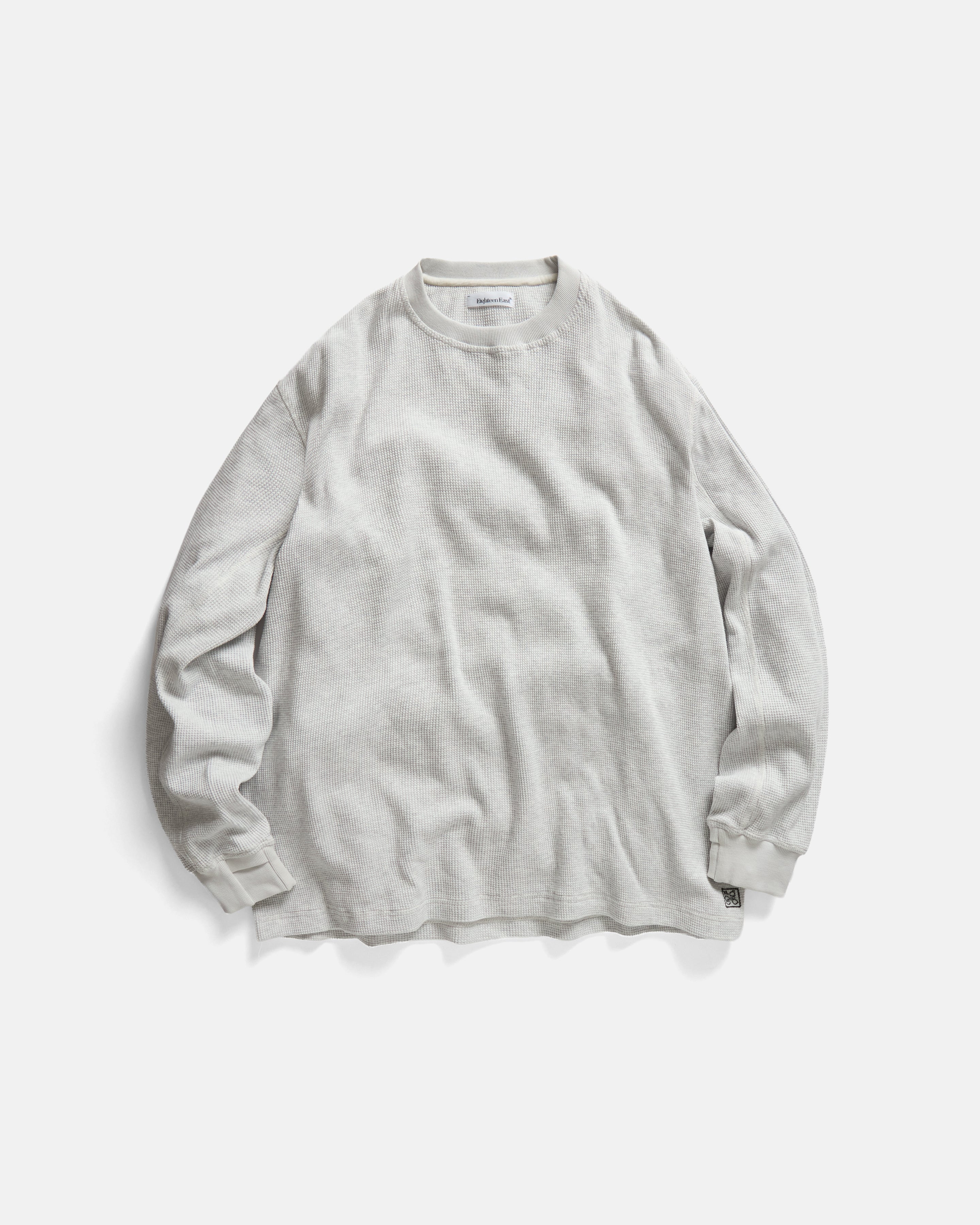ARIZ LONG SLEEVE CREWNECK - PRACTICE HEATHER LIGHTWEIGHT TECH COTTON THERMAL