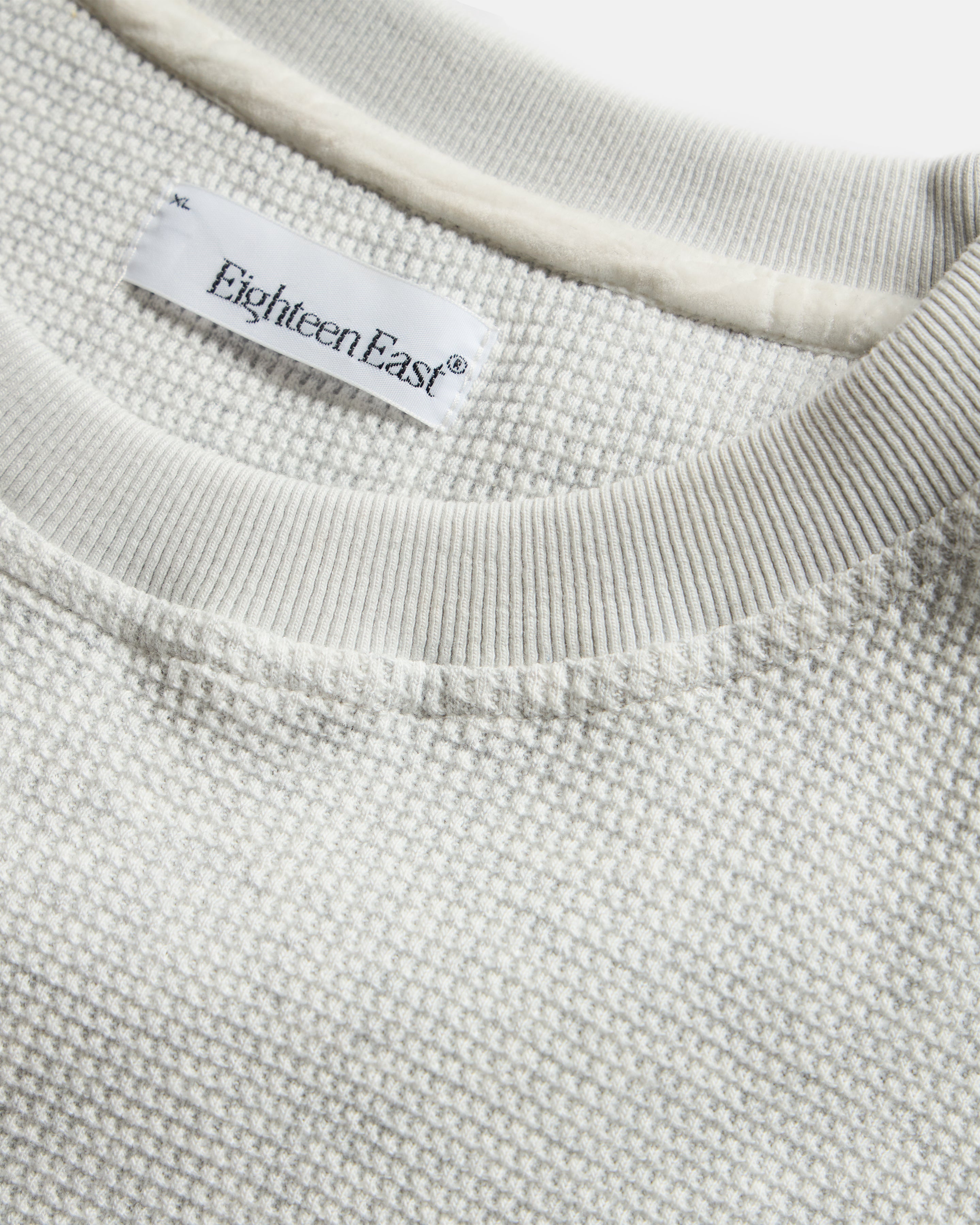 ARIZ LONG SLEEVE CREWNECK - PRACTICE HEATHER LIGHTWEIGHT TECH COTTON THERMAL