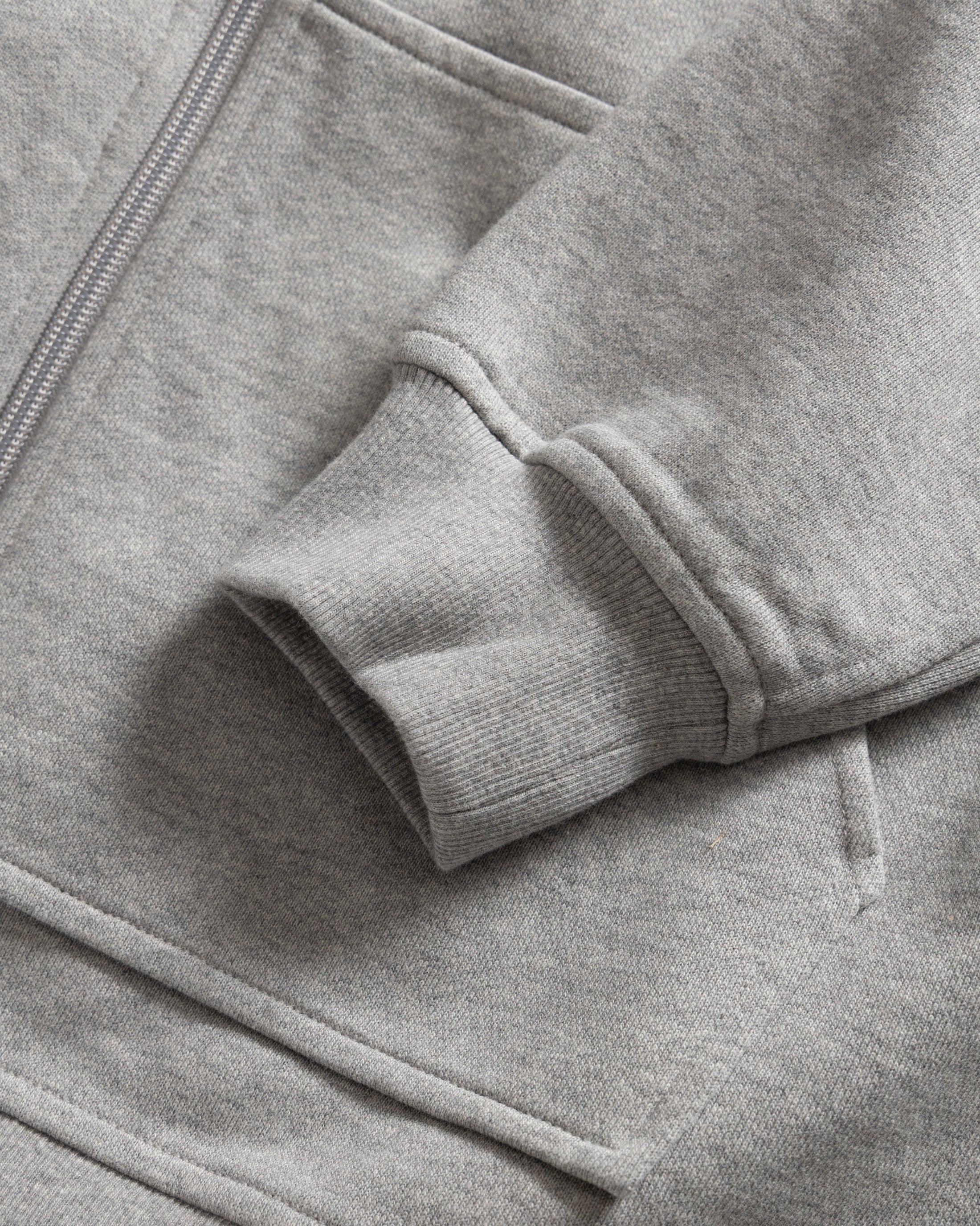 ARROTT FULLZIP SWEATSHIRT - PRACTICE HEATHER 19oz. ALL COTTON LOOPBACK TERRY FLEECE