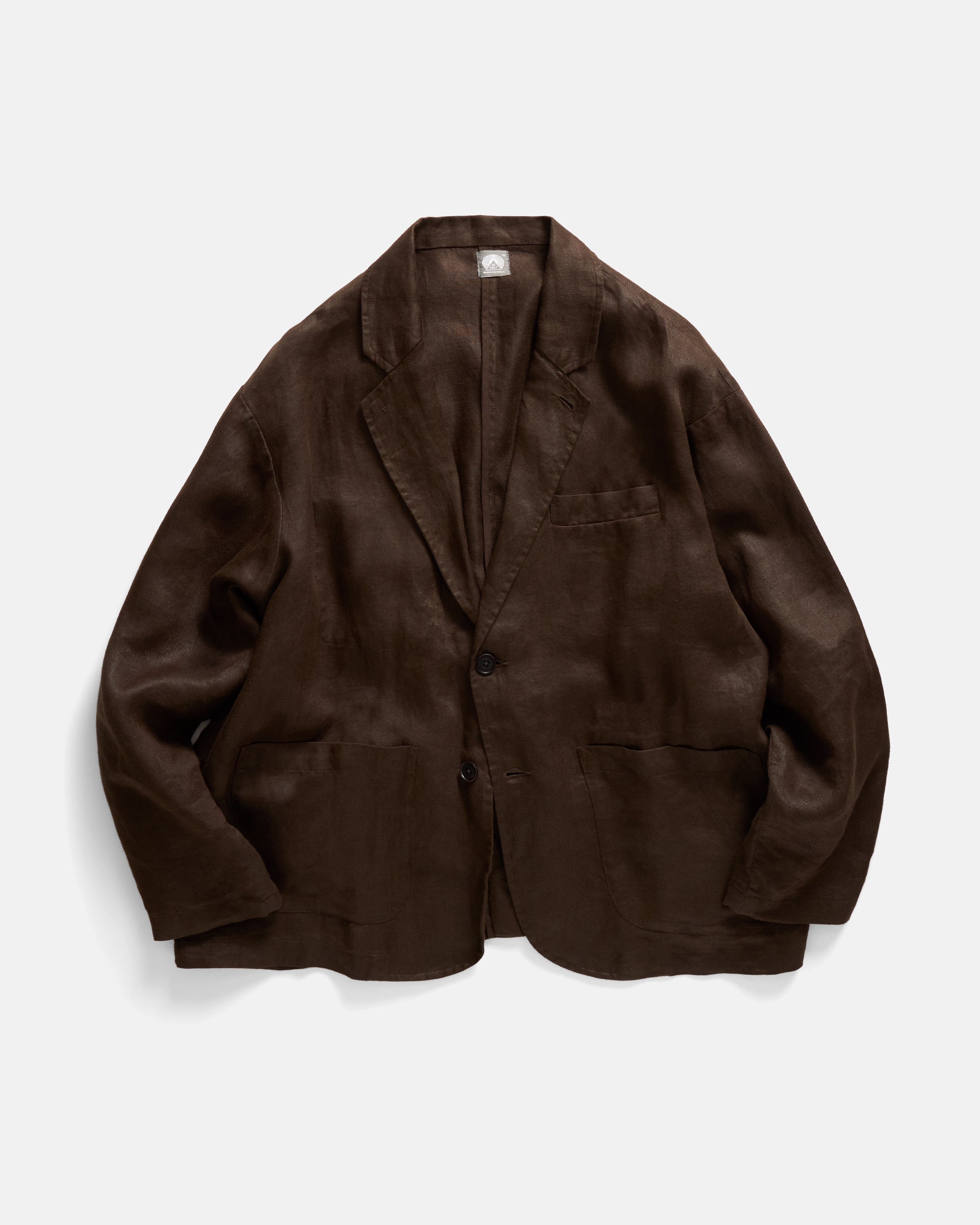 ASHEVILLE OVERSIZED BLAZER - CACAO LINEN TWILL