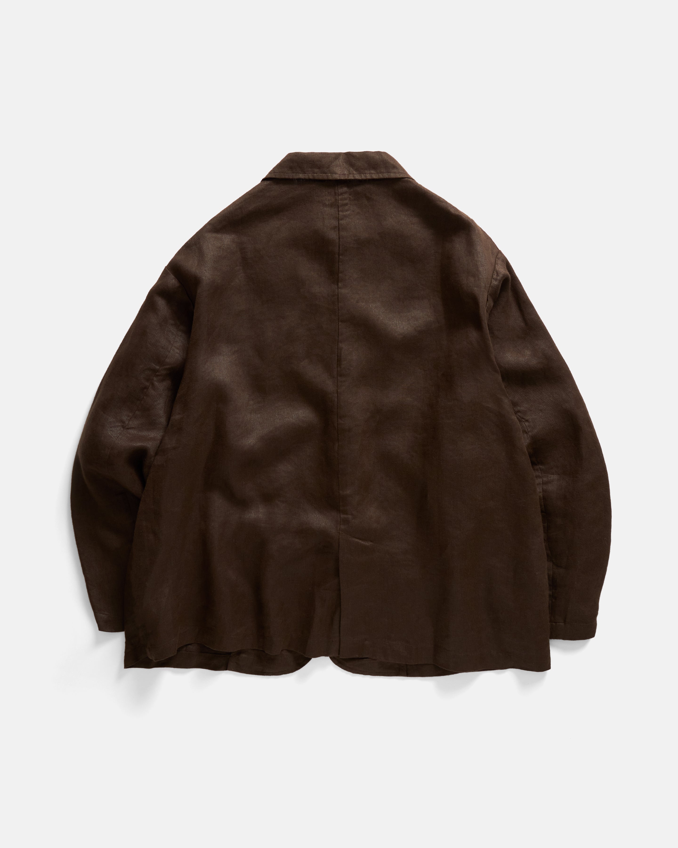 ASHEVILLE OVERSIZED BLAZER - CACAO LINEN TWILL
