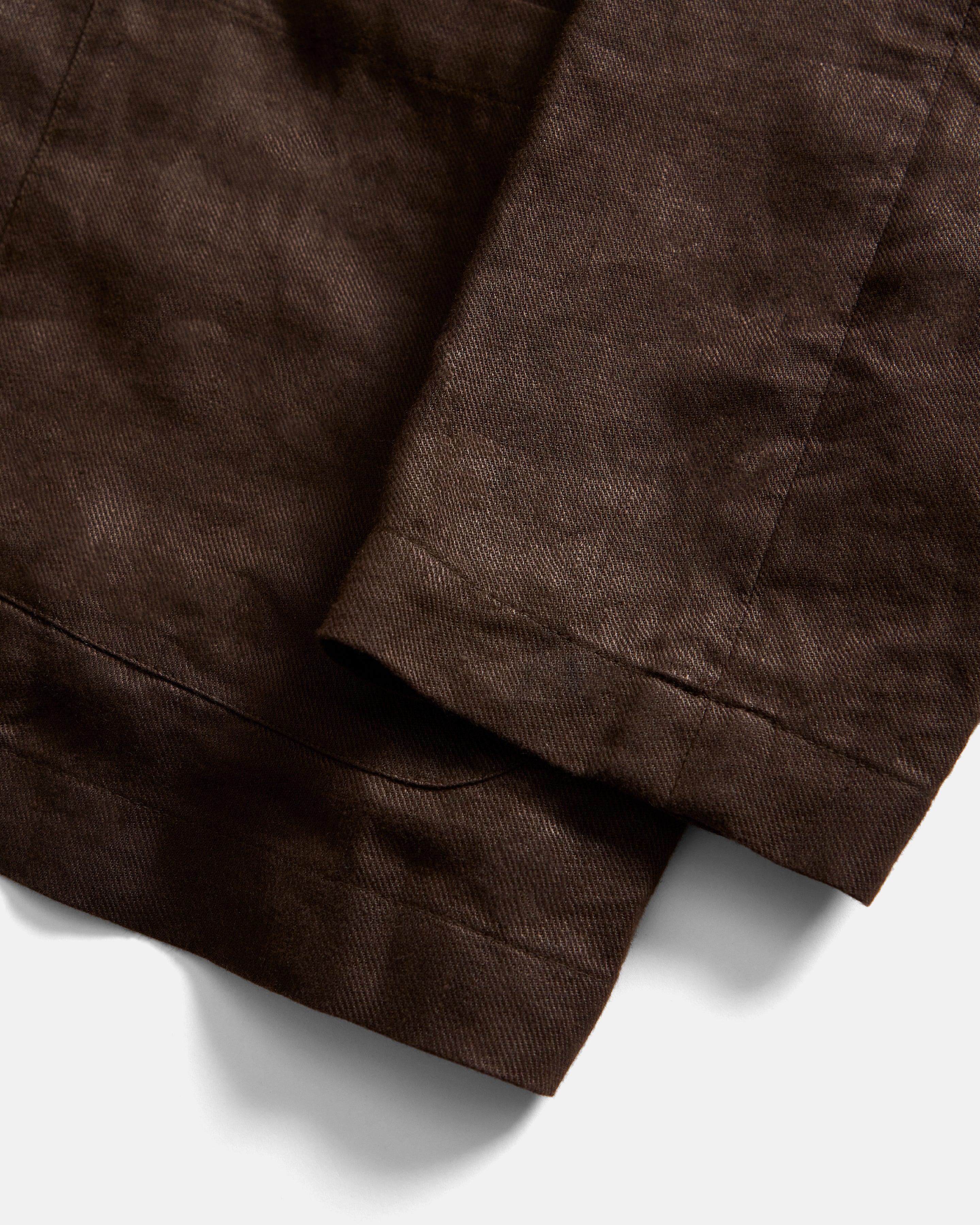ASHEVILLE OVERSIZED BLAZER - CACAO LINEN TWILL