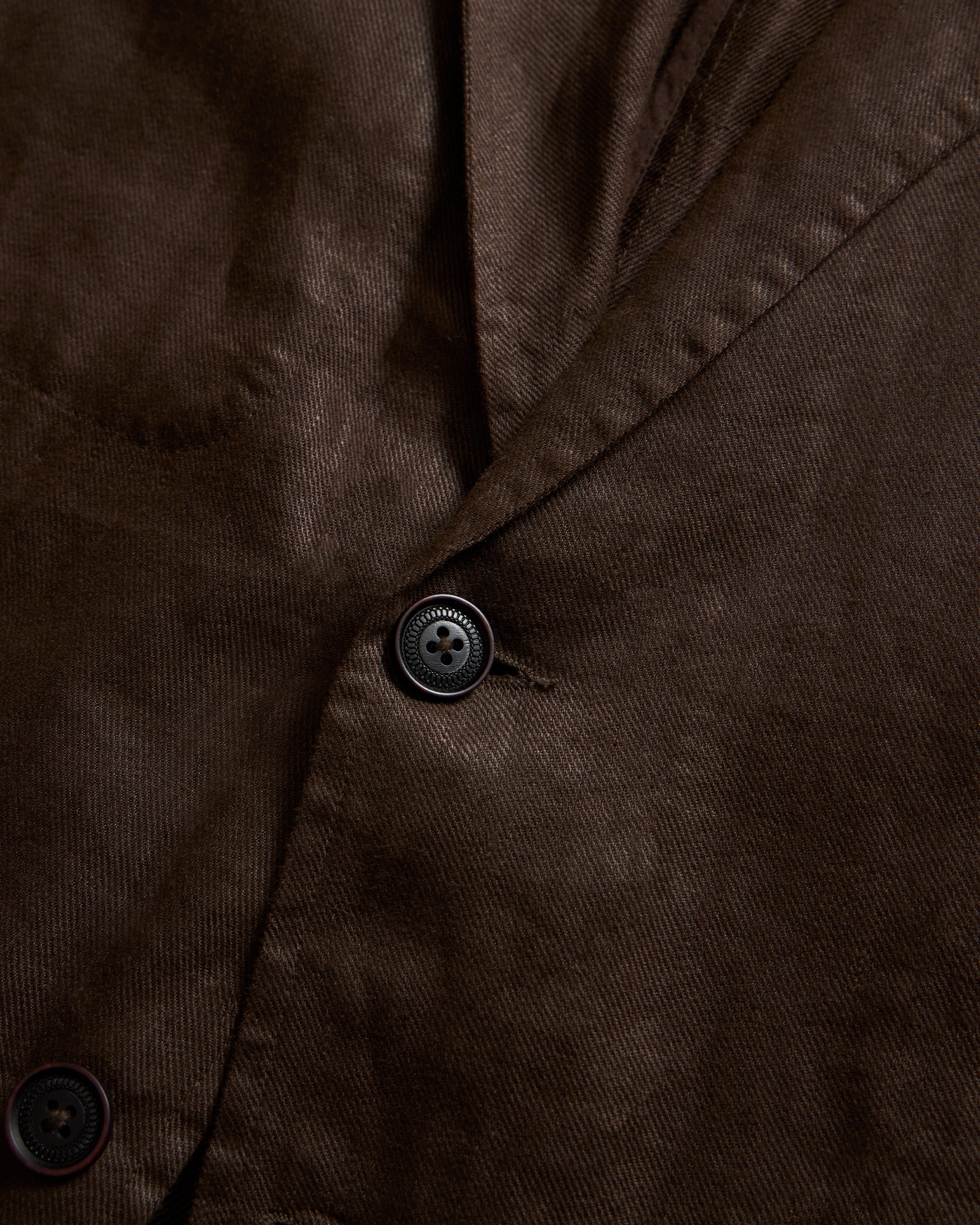 ASHEVILLE OVERSIZED BLAZER - CACAO LINEN TWILL