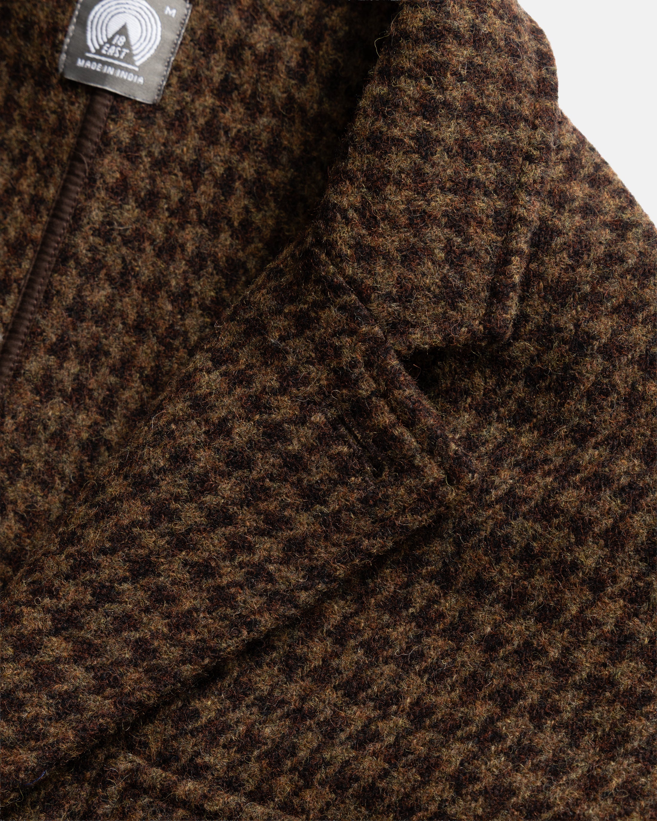 ASHEVILLE OVERSIZED BLAZER - OLIVE / FONDENTE BROWN WOOLEN