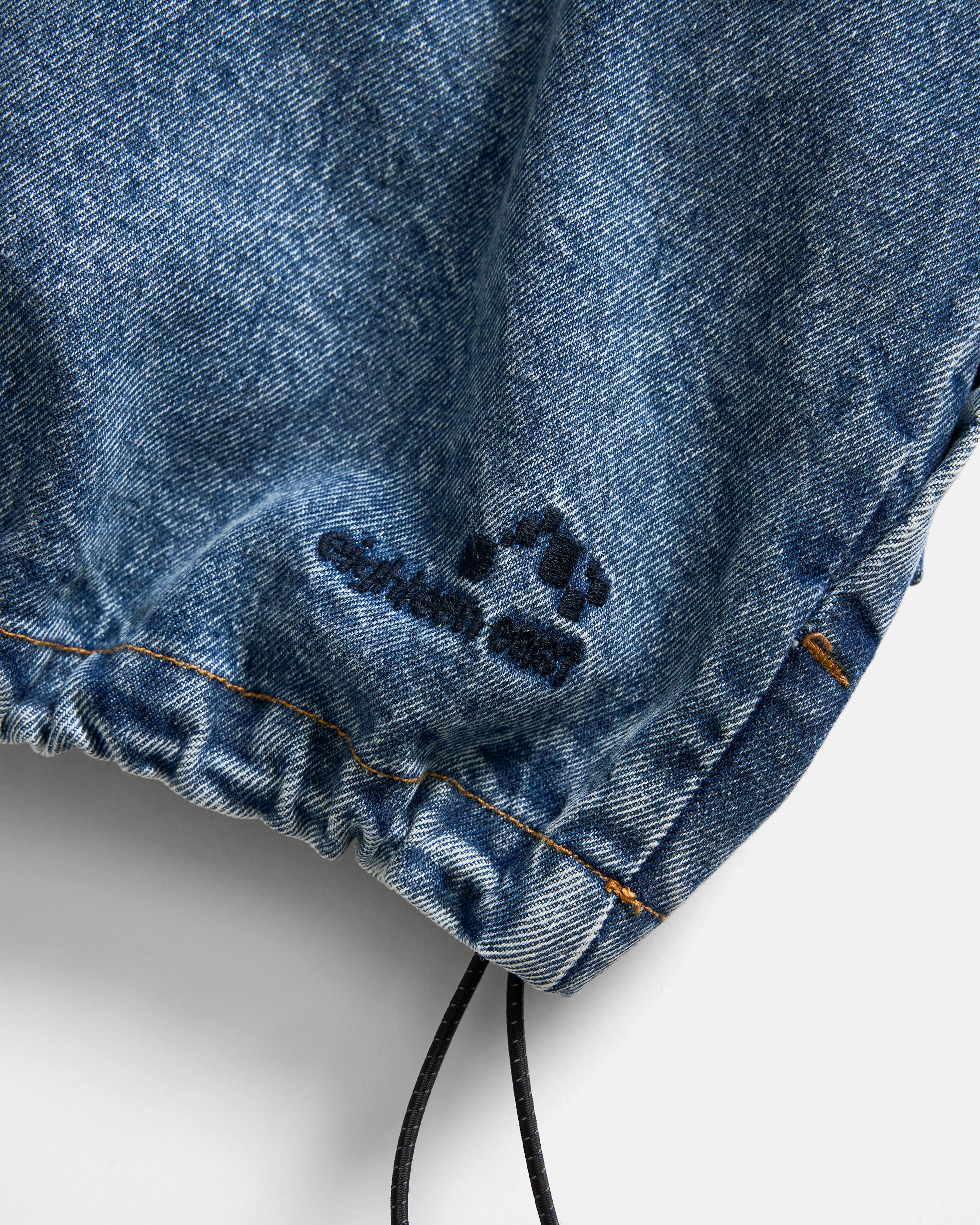 ATLAS HOODED FULL-ZIP WORK JACKET - 13 oz. MID-WASH DENIM
