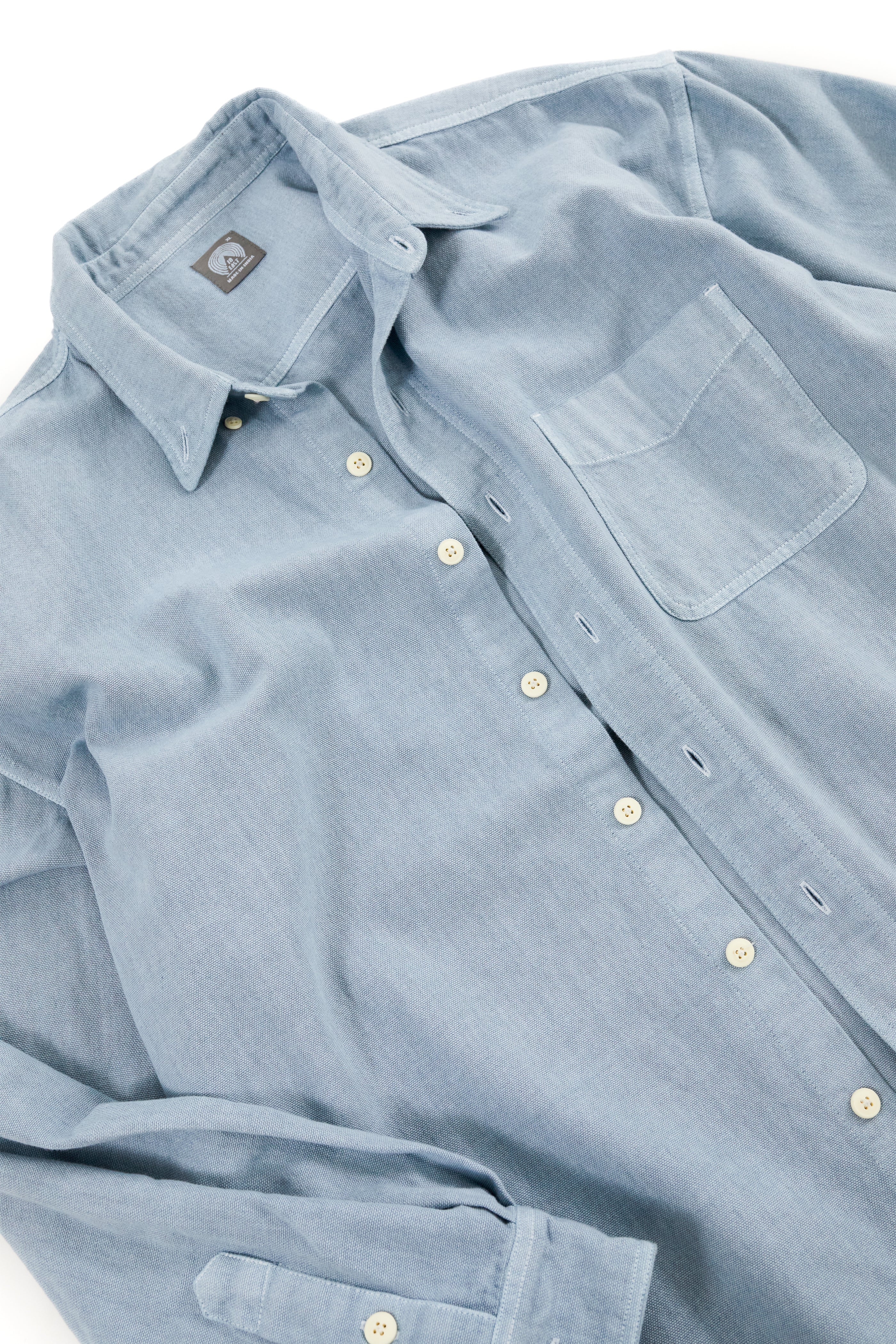 WOLF BUTTON-DOWN SHIRT - BLUE FOG PIGMENT DYED OXFORD