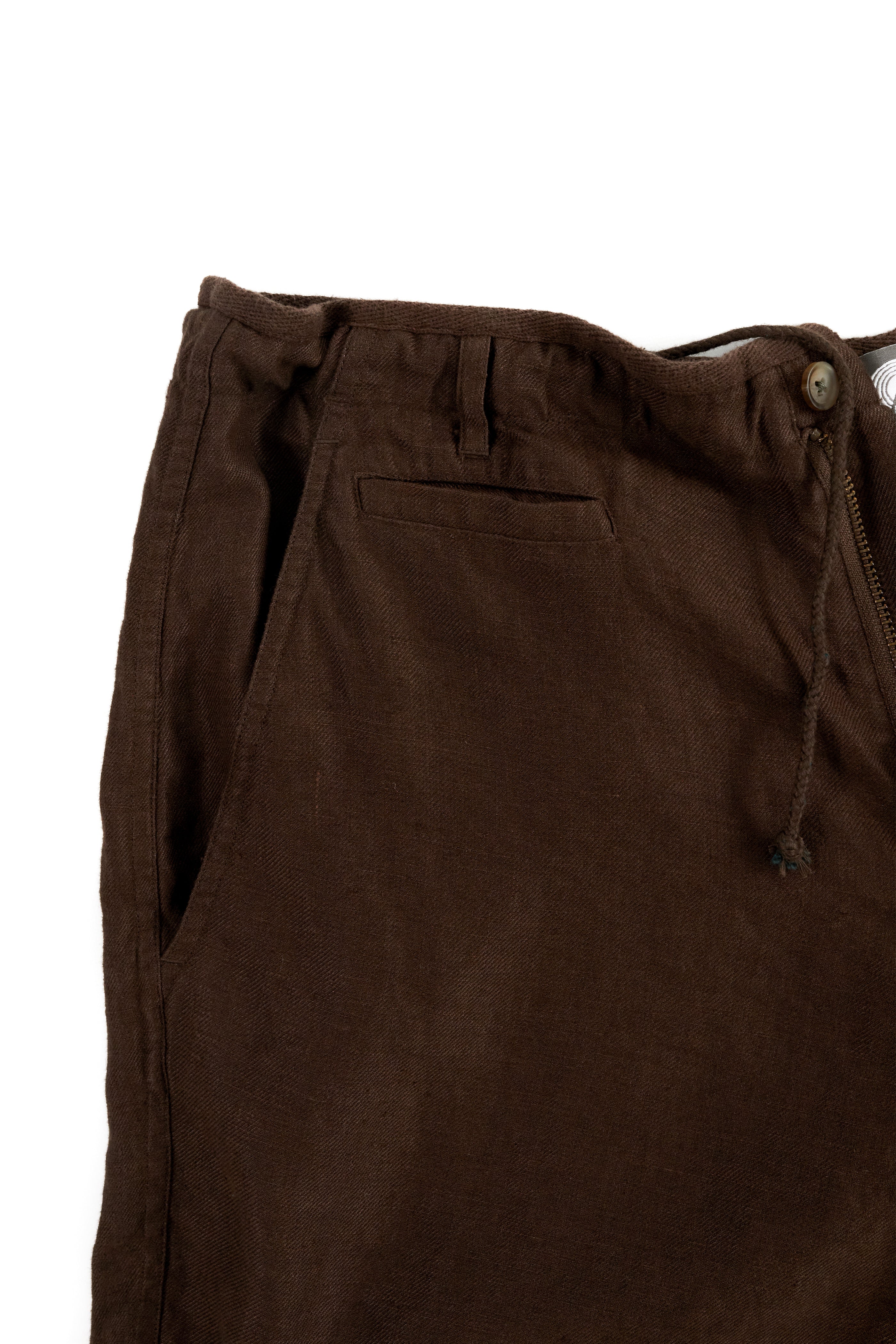 SHELTER CAMP SHORTS - DARK CACAO LINEN TWILL