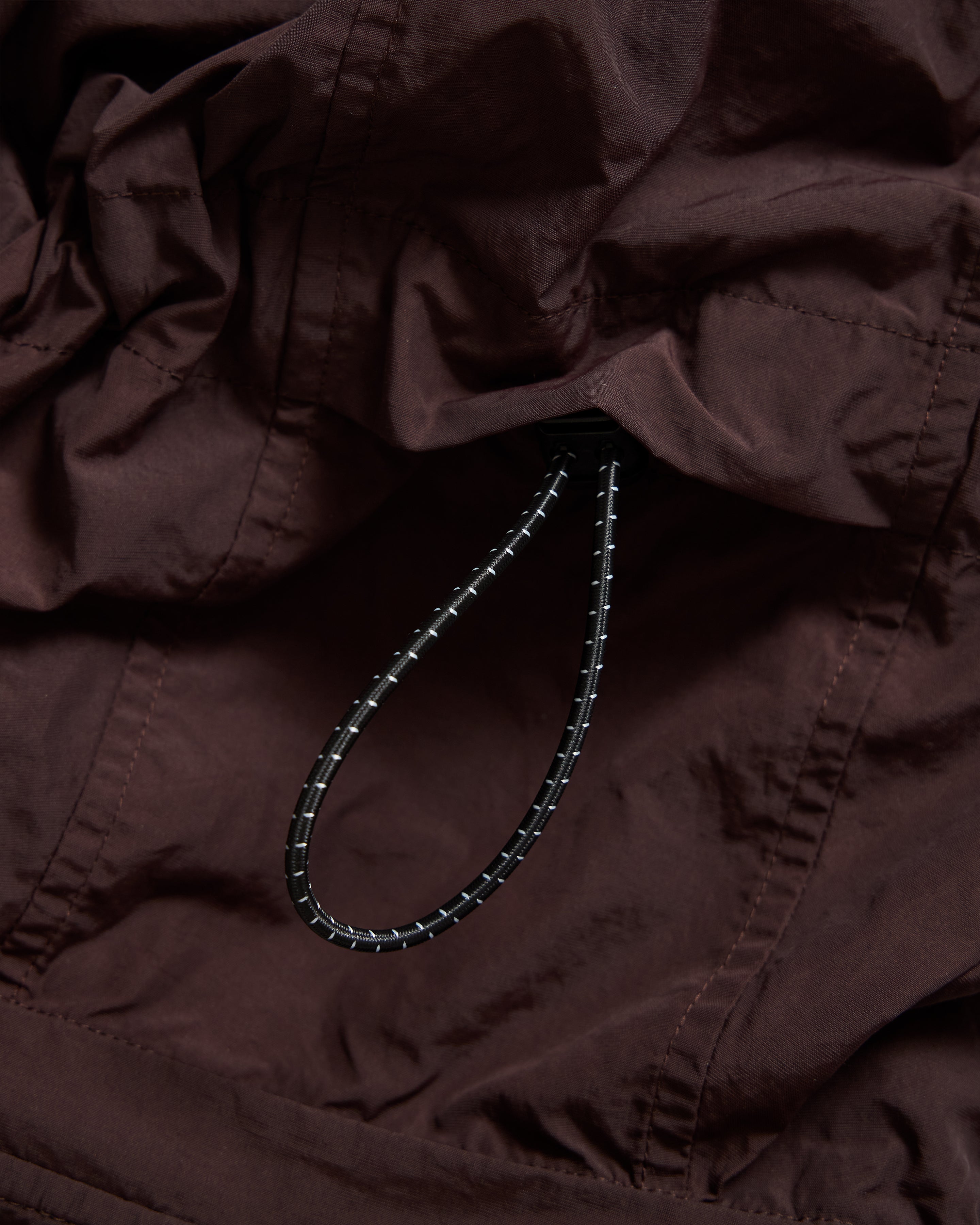 BANKS 2.0 UTILITY JACKET WITH REMOVABLE HOOD - FADED BLACK / SANGRIA WATER-REPELLENT BLENDED LINEN, COTTON AND NYLON.