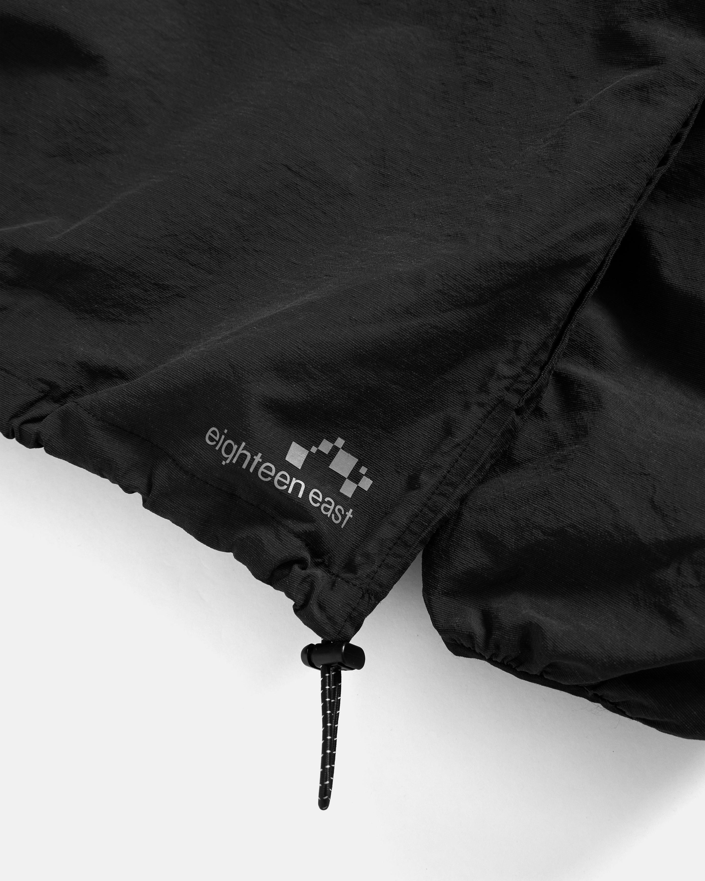 BANKS 2.0 UTILITY JACKET WITH REMOVABLE HOOD - FADED BLACK / SANGRIA WATER-REPELLENT BLENDED LINEN, COTTON AND NYLON.