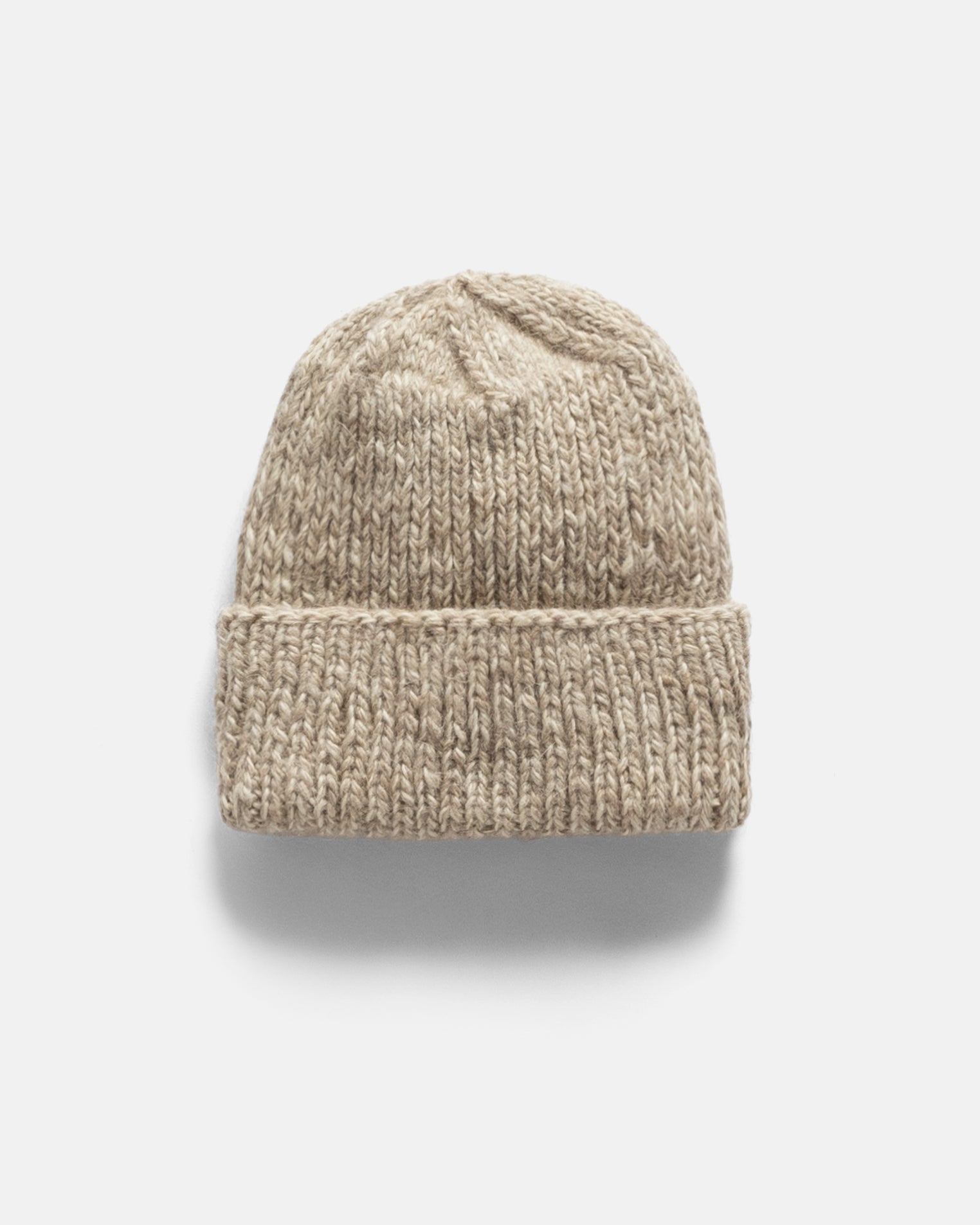 HIMALAYAN HAND-KNIT WATCH CAP - UNDYED NOMADIC WOOLEN RIB