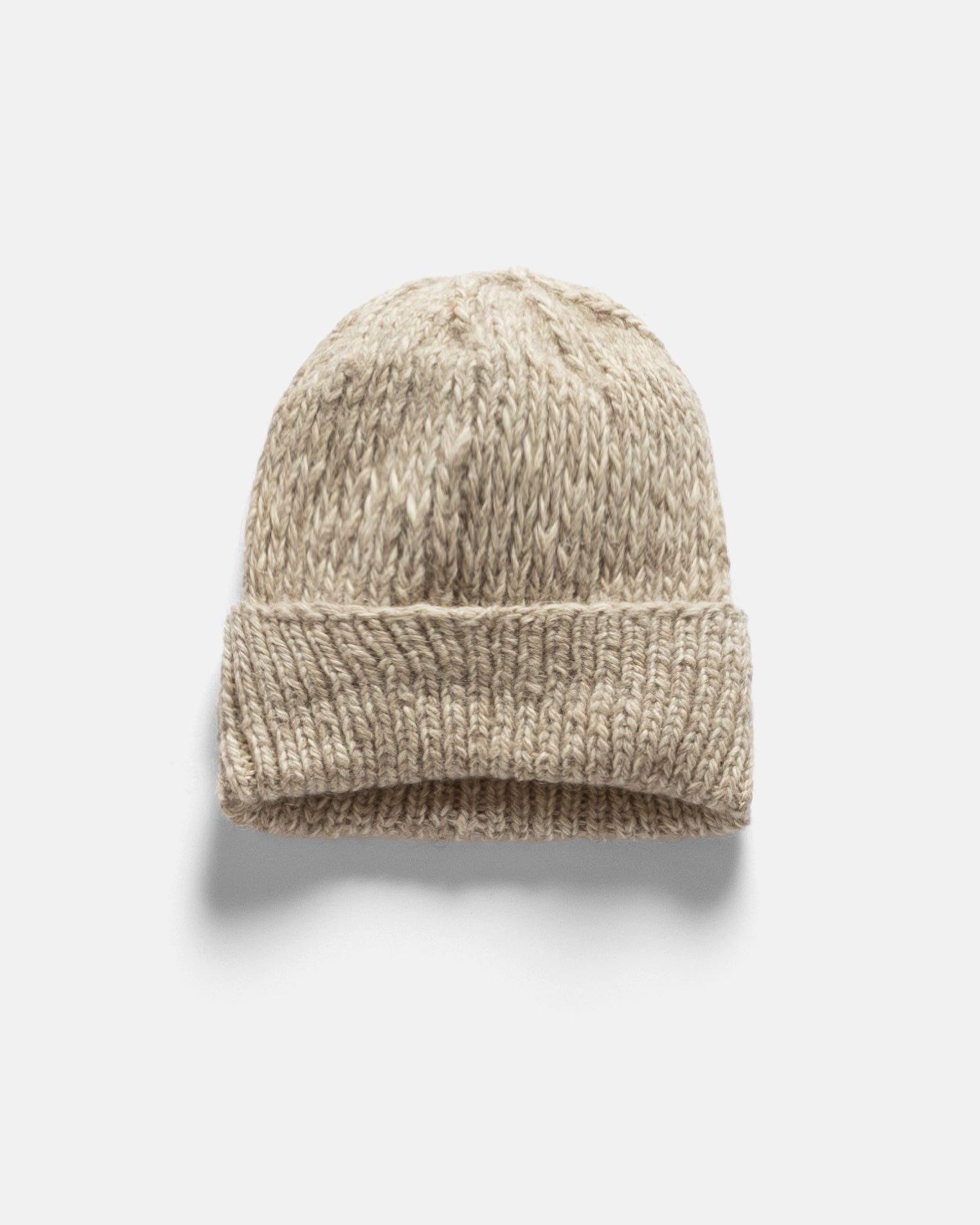 HIMALAYAN HAND-KNIT WATCH CAP - UNDYED NOMADIC WOOLEN RIB