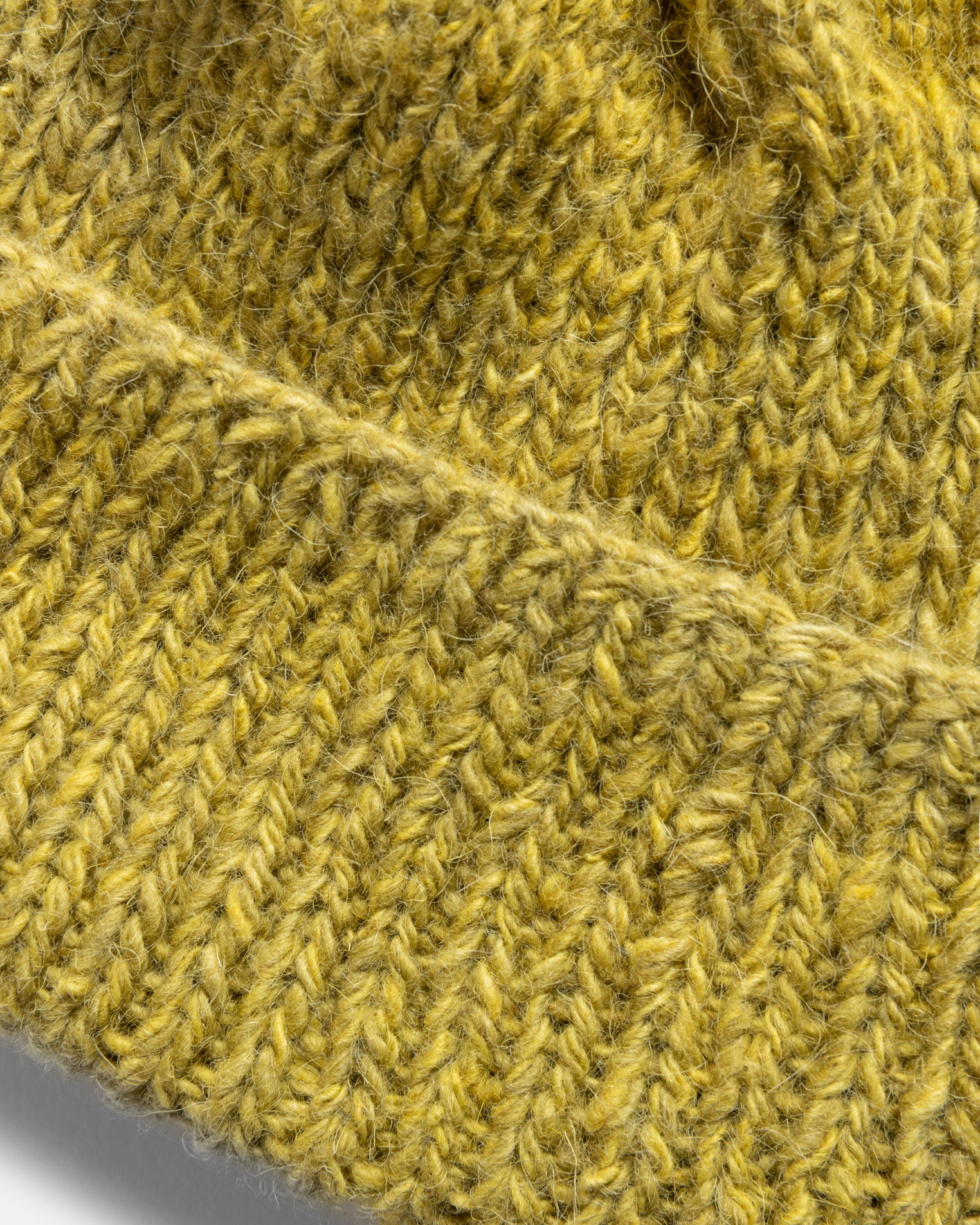 HIMALAYAN HAND-KNIT WATCH CAP - NATURALLY DYED MARIGOLD NOMADIC WOOLEN RIB