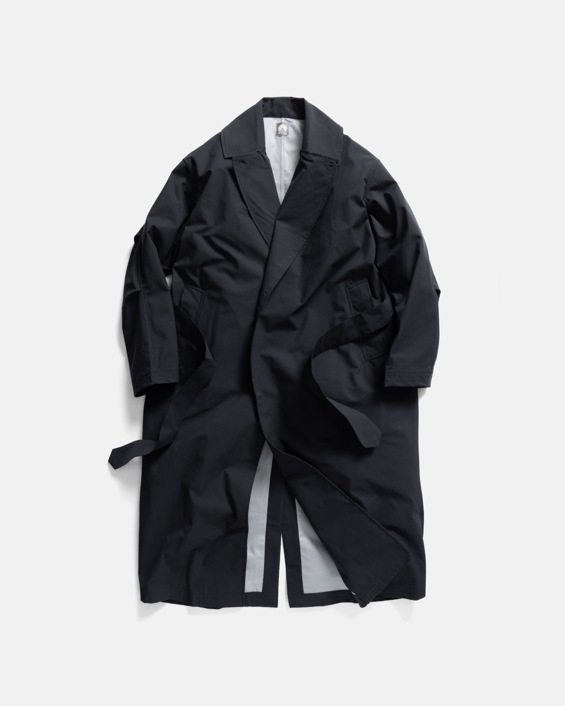 BELTED BRIDGE COAT - NOCTURN NAVY WATER-REPELLENT 3L BONDED MEMBRANE