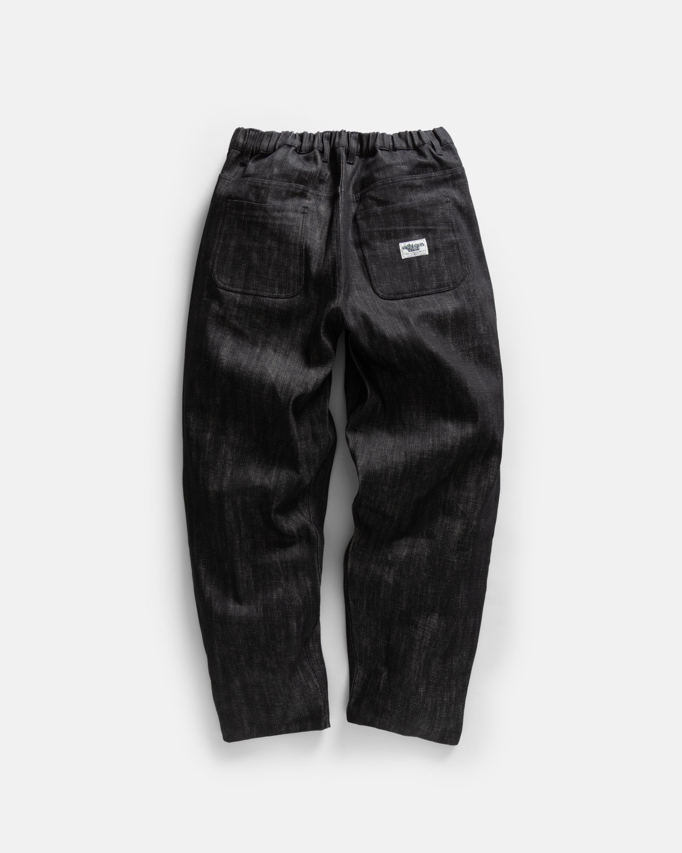 CALISTO DOUBLE PLEATED BIG JEANS - BLACK 13oz. INDIAN RAW DENIM