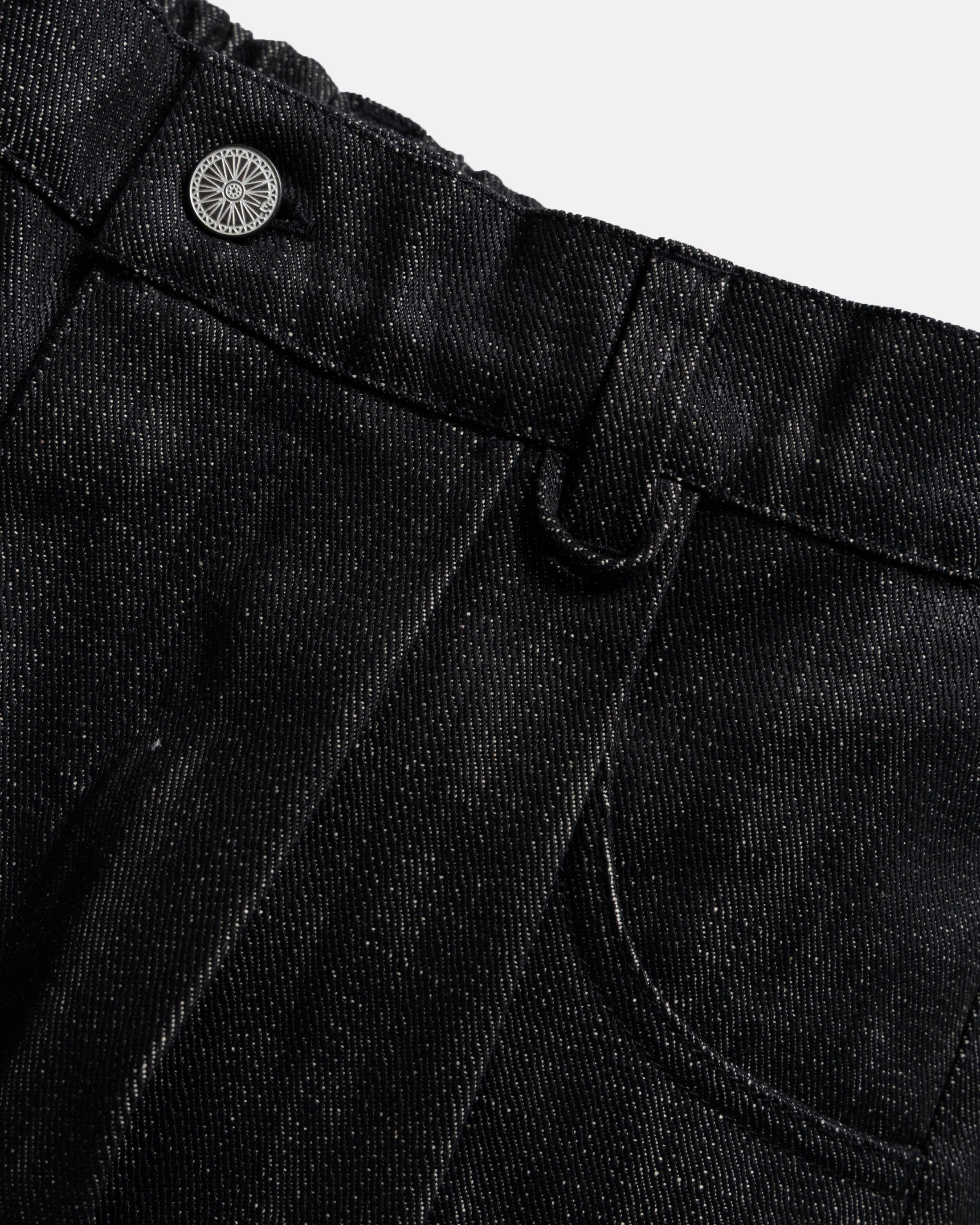 CALISTO DOUBLE PLEATED BIG JEANS - BLACK 13oz. INDIAN RAW DENIM