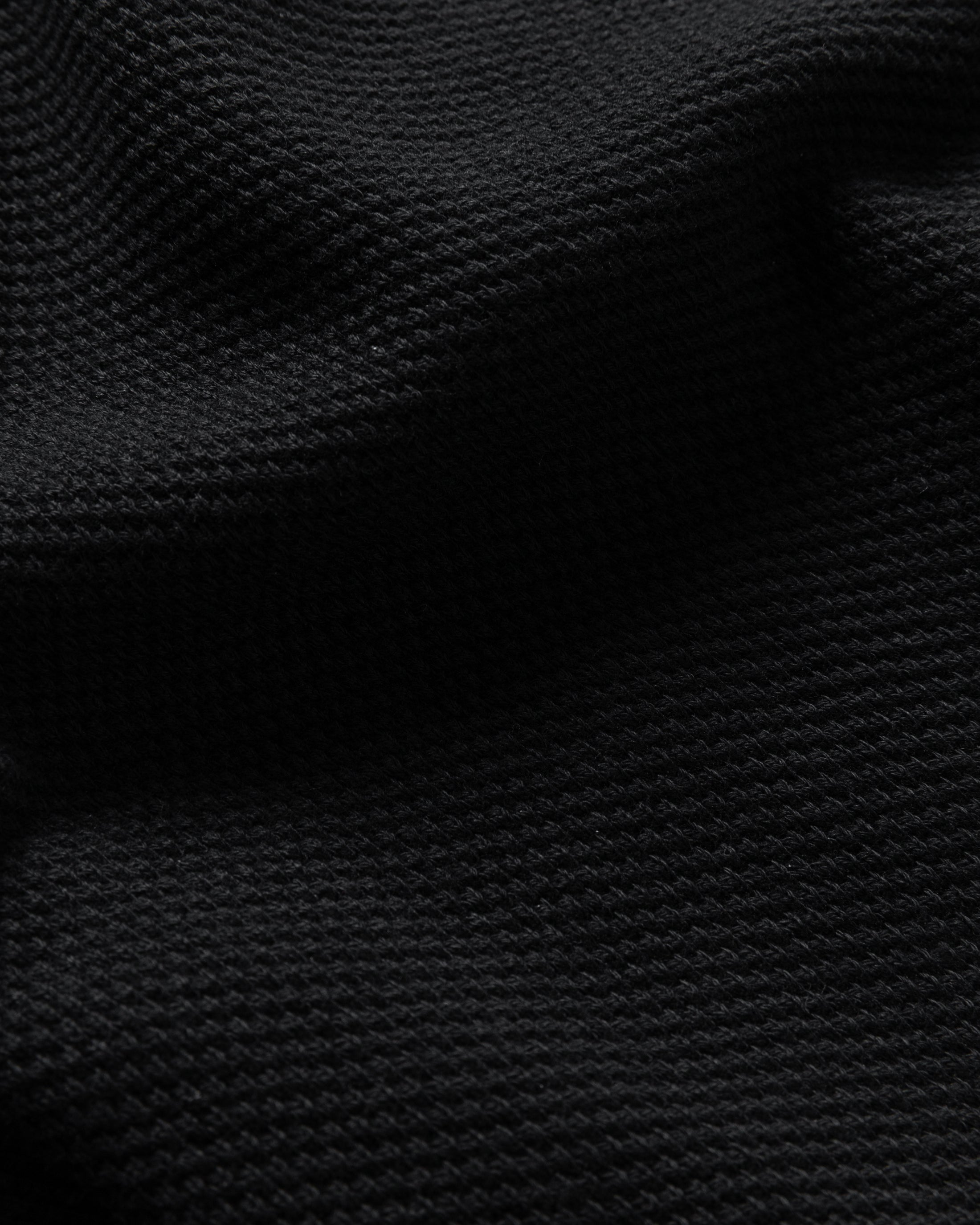 COTTAGE SS GIANT POLO - BLACK COTTON PIQUE