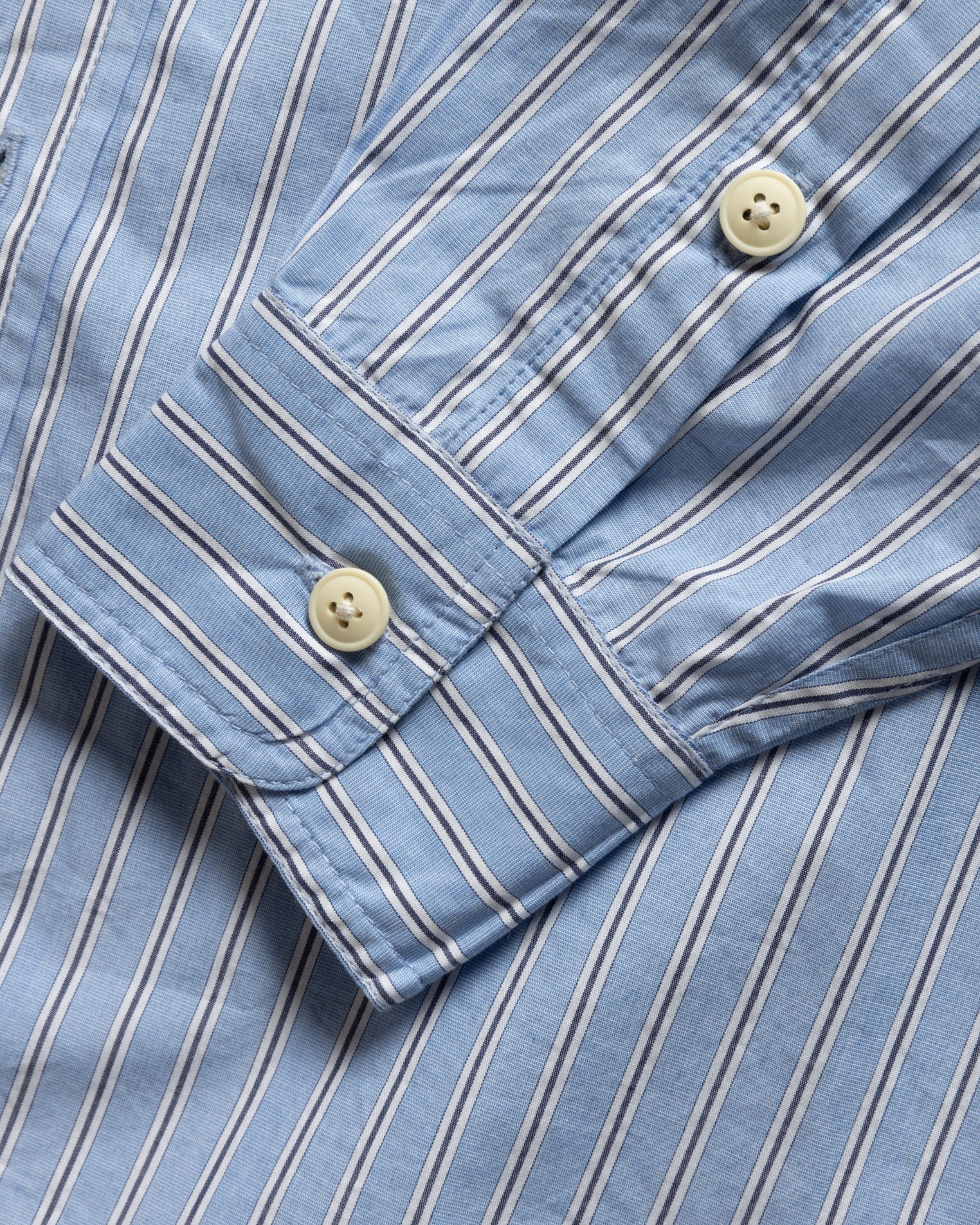 LOCUST POINT COLLAR SHIRT - ROYAL / WHITE / NAVY POPLIN STRIPE