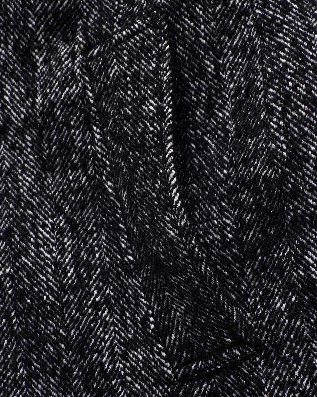 BELTED BRIDGE COAT - BLACK / WHITE BLENDED WOOL AND ALPACA HAIRY HERRINGBONE TWEED