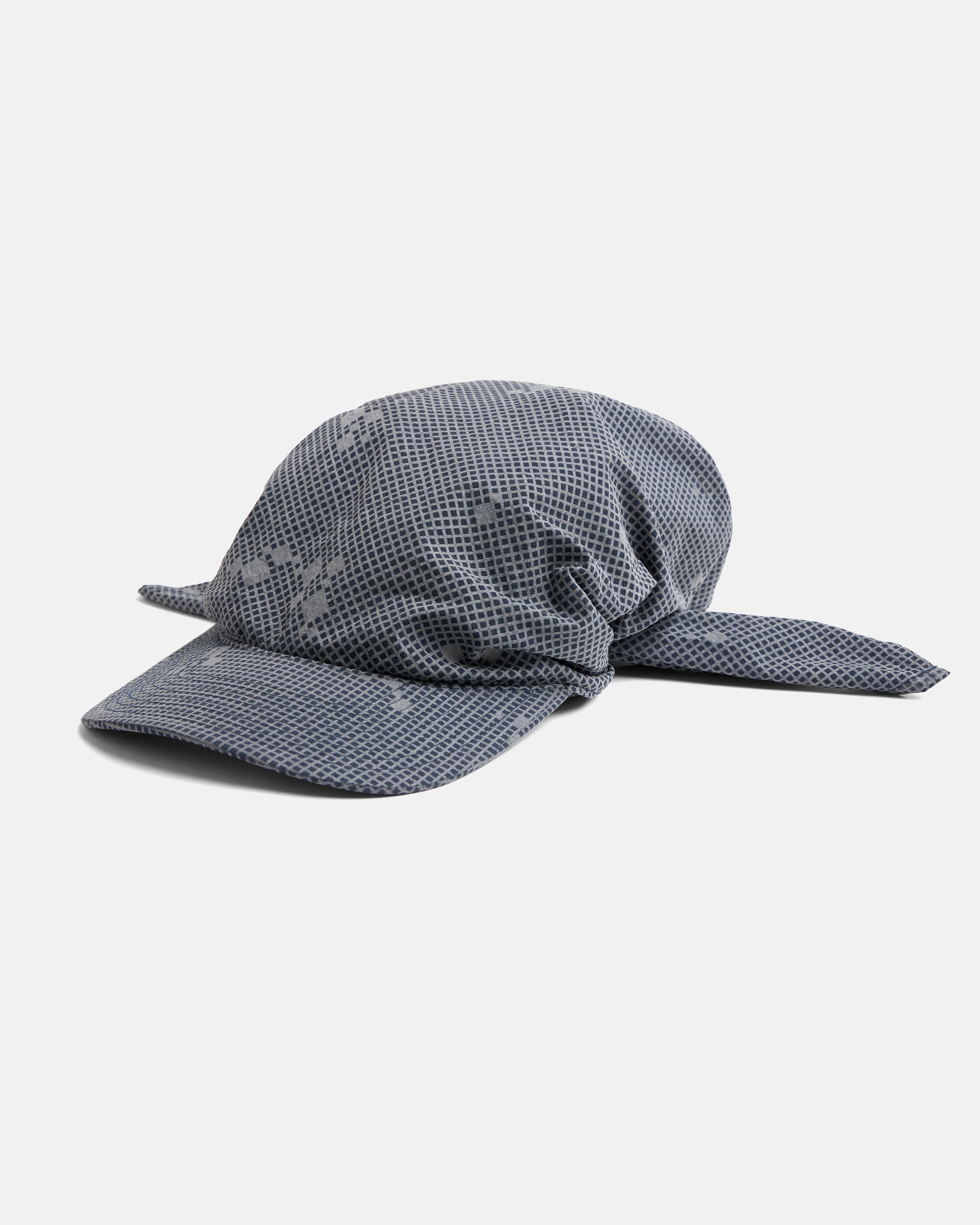 ANDREW BRIMMED BANDANA - NAVY / 3M REFLECTIVE SILVER PRINTED NYLON