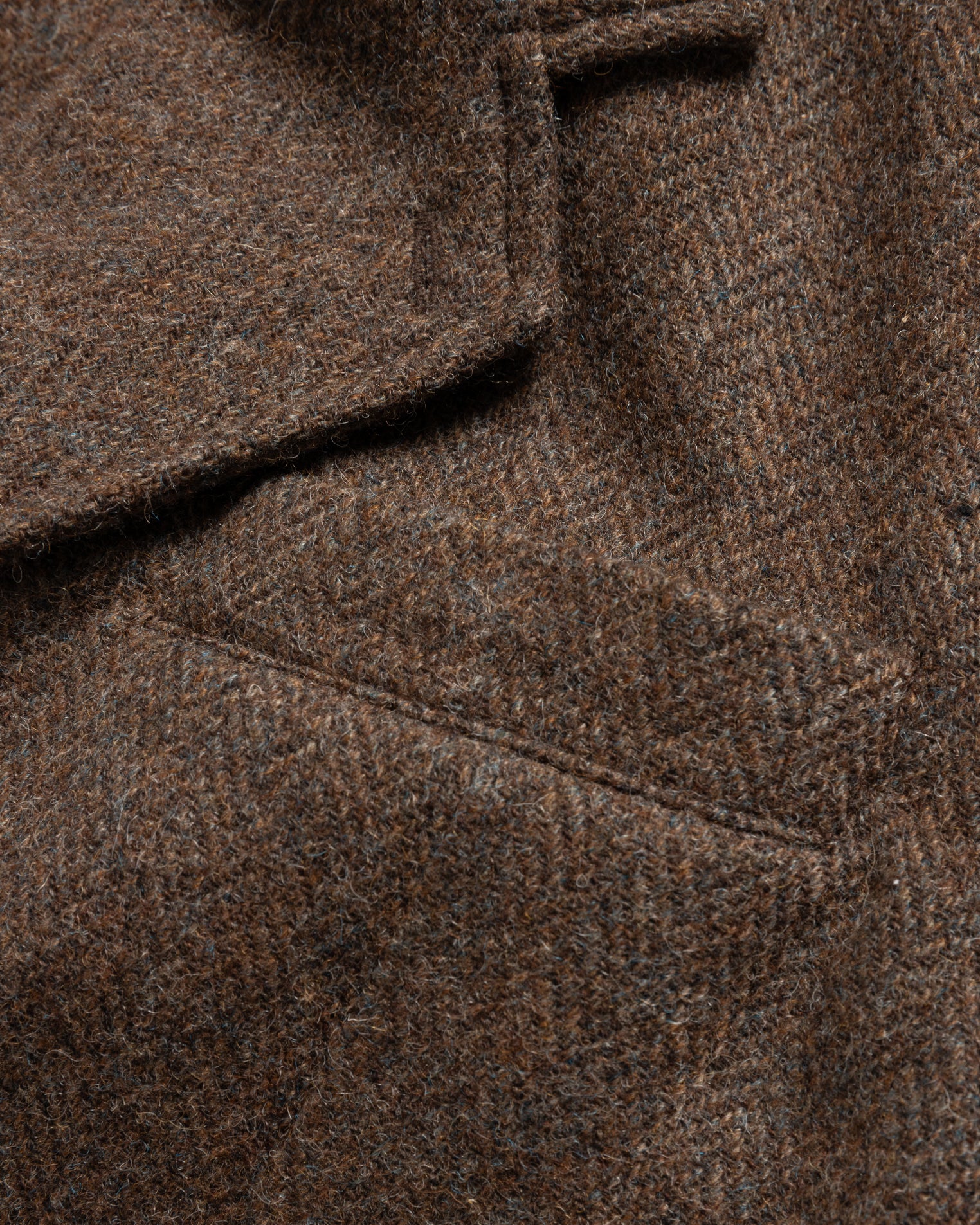 BRERA SINGLE BREASTED BLAZER - TAUPE SHADOW / SLIGHT SLATE HERRINGBONE WOOLEN TWEED