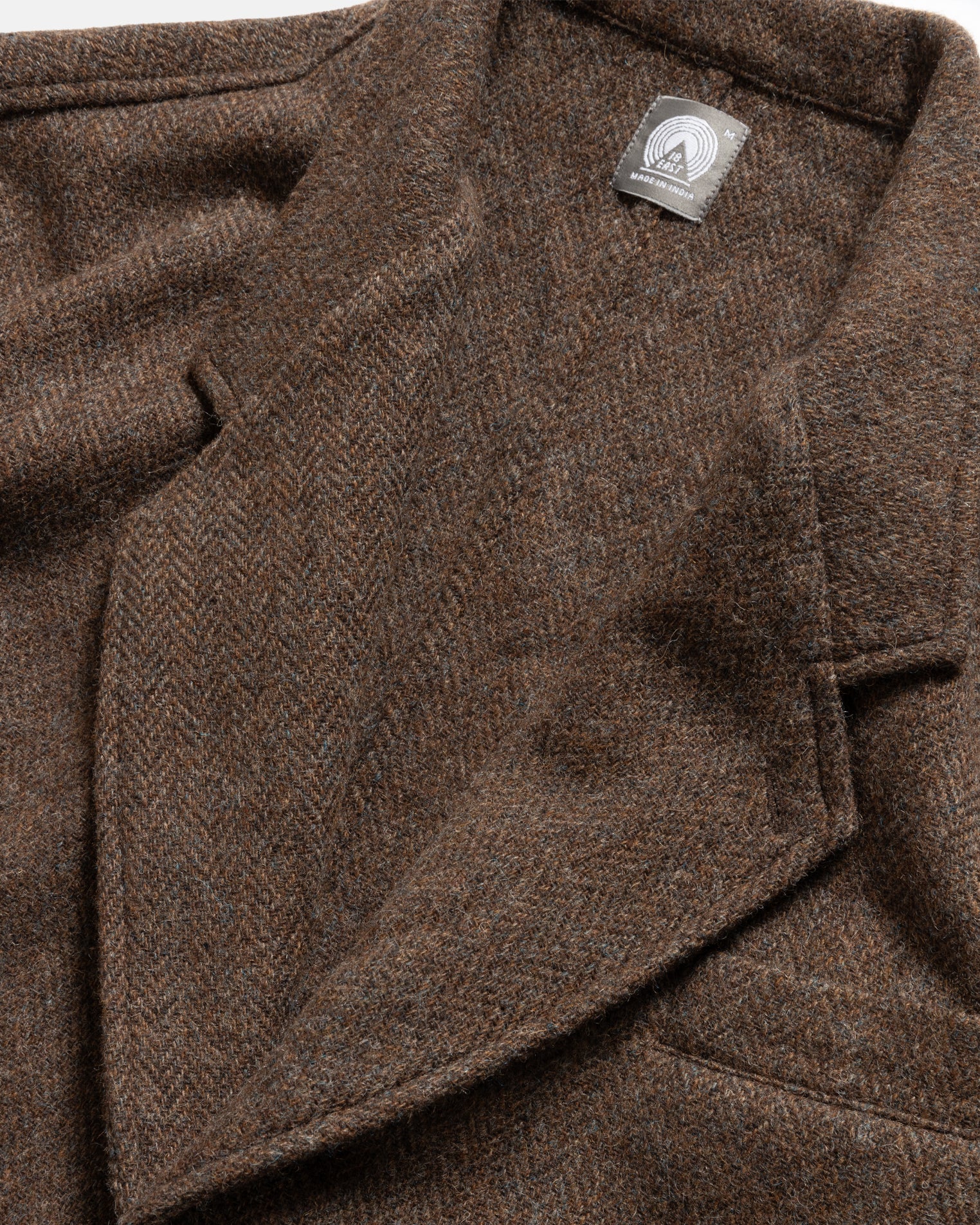 BRERA SINGLE BREASTED BLAZER - TAUPE SHADOW / SLIGHT SLATE HERRINGBONE WOOLEN TWEED