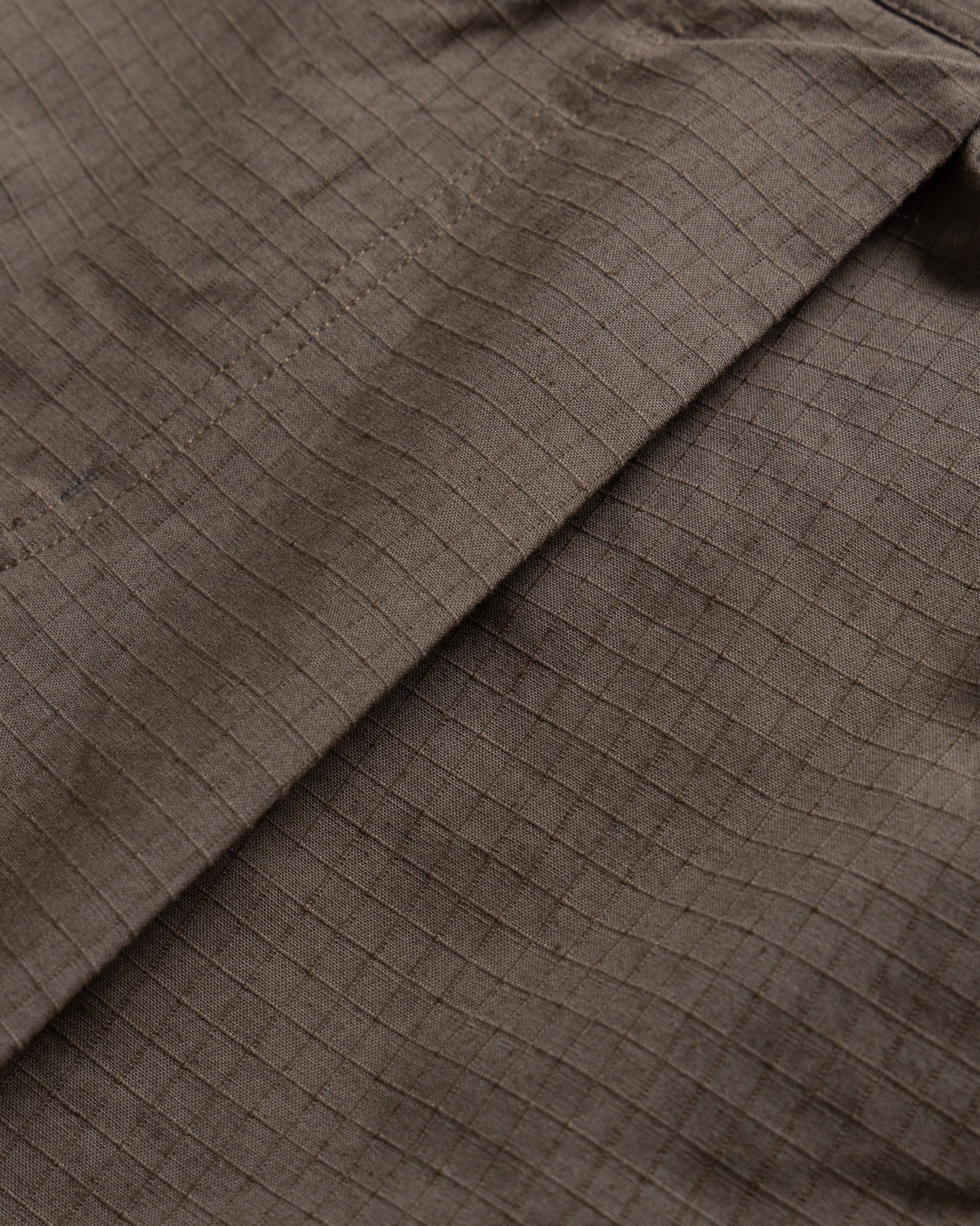 KELL PLEATED BIG PANT - FALCON BROWN COTTON RIPSTOP