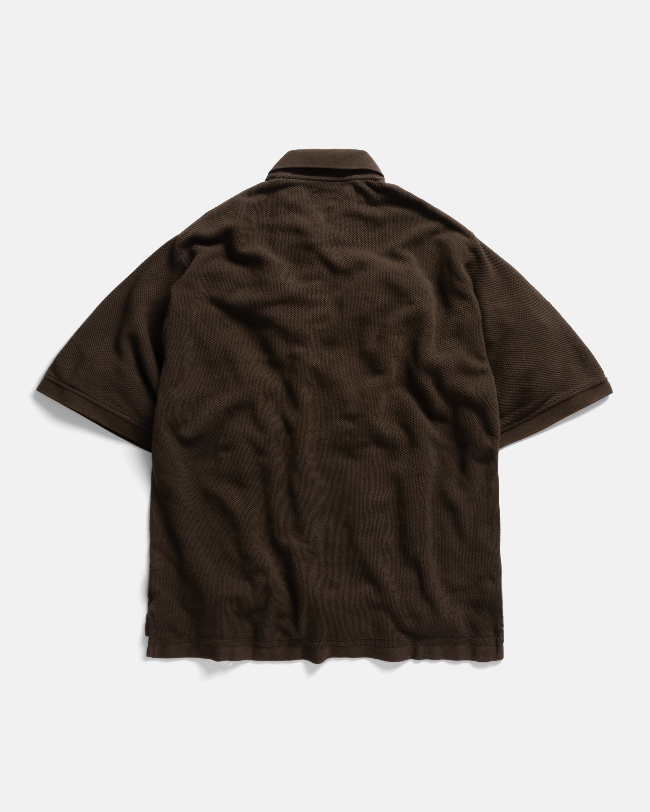 COTTAGE SS GIANT POLO - CHOCOLATE COTTON PIQUE