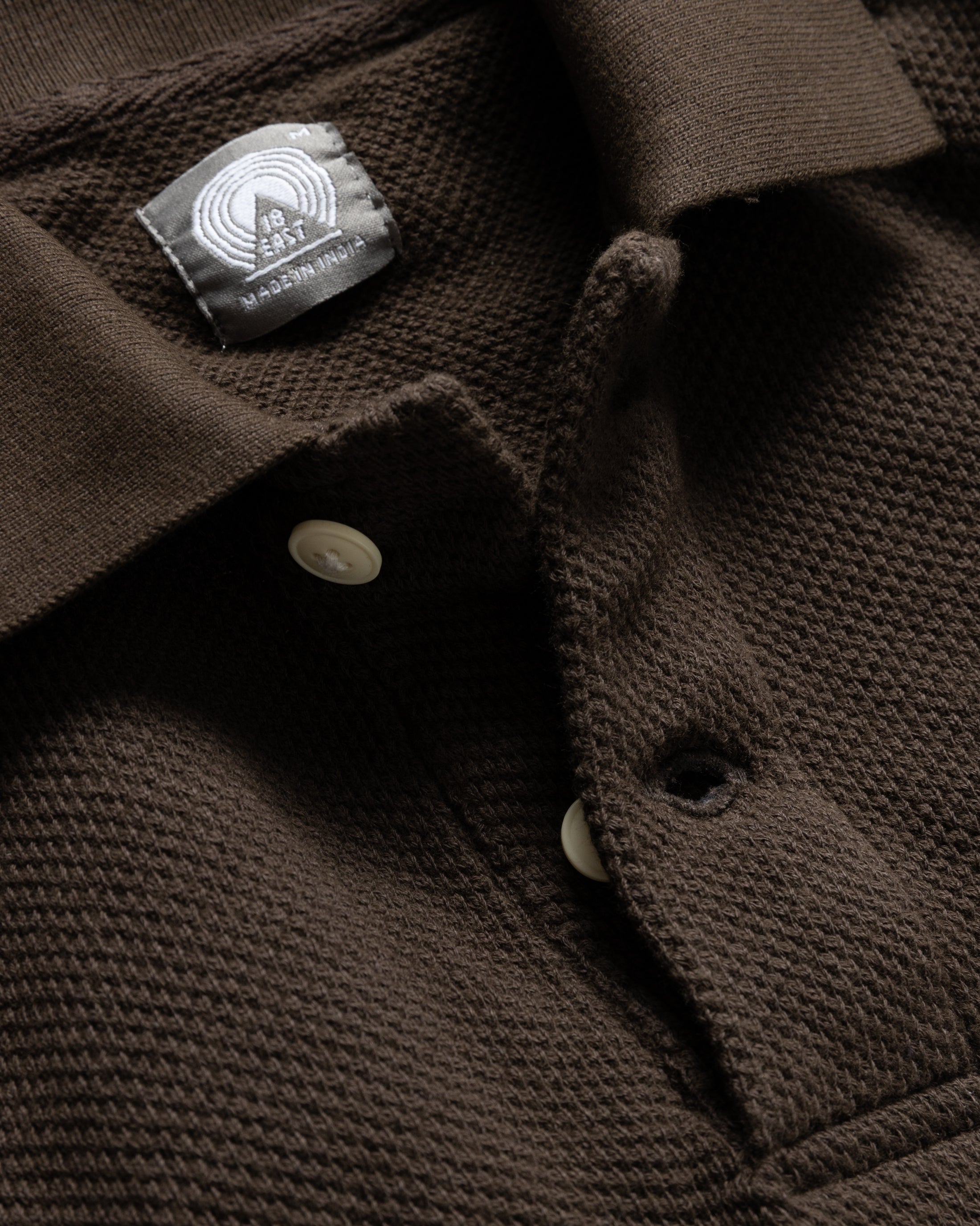 COTTAGE SS GIANT POLO - CHOCOLATE COTTON PIQUE