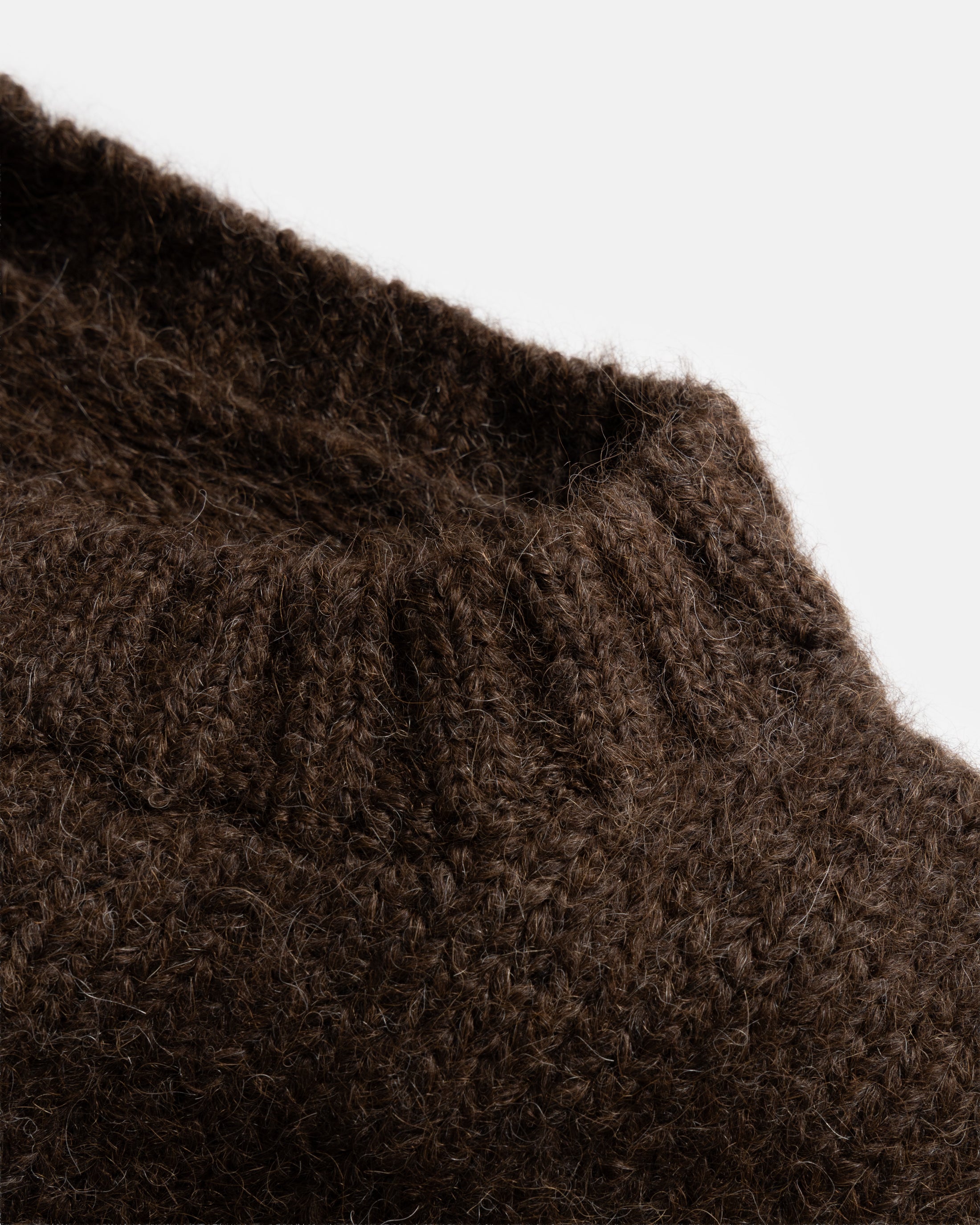 FIGLI CREWNECK SWEATER - CIOCCOLATO BROWN MELANGE HANDLOOM BRUSHED BABY ALPACA
