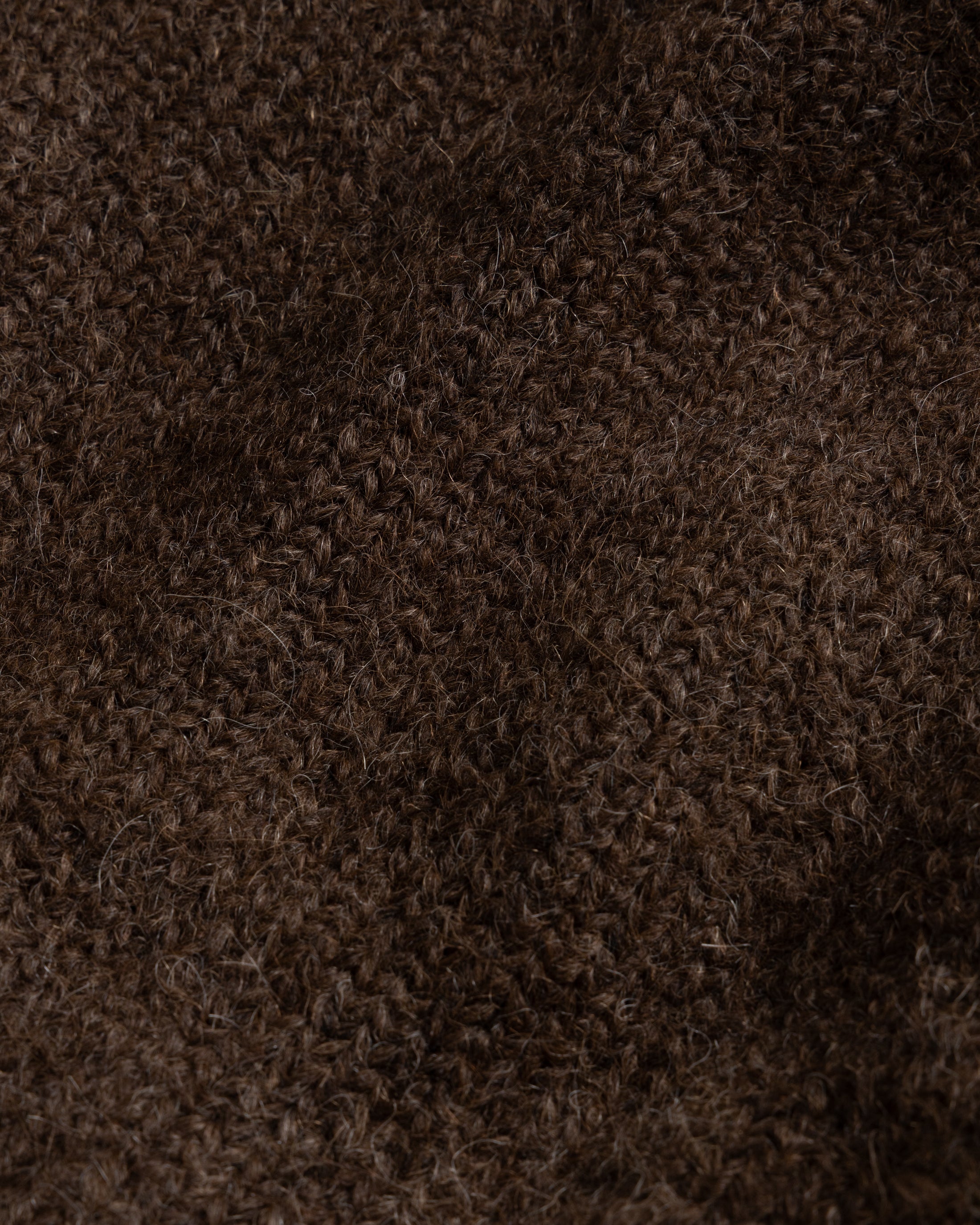 FIGLI CREWNECK SWEATER - CIOCCOLATO BROWN MELANGE HANDLOOM BRUSHED BABY ALPACA