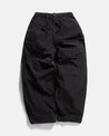 KADEN BALLOON PANT - BLACK BRUSHED NYLON WITH SHROOM STITCHING