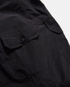 KADEN BALLOON PANT - BLACK BRUSHED NYLON WITH SHROOM STITCHING