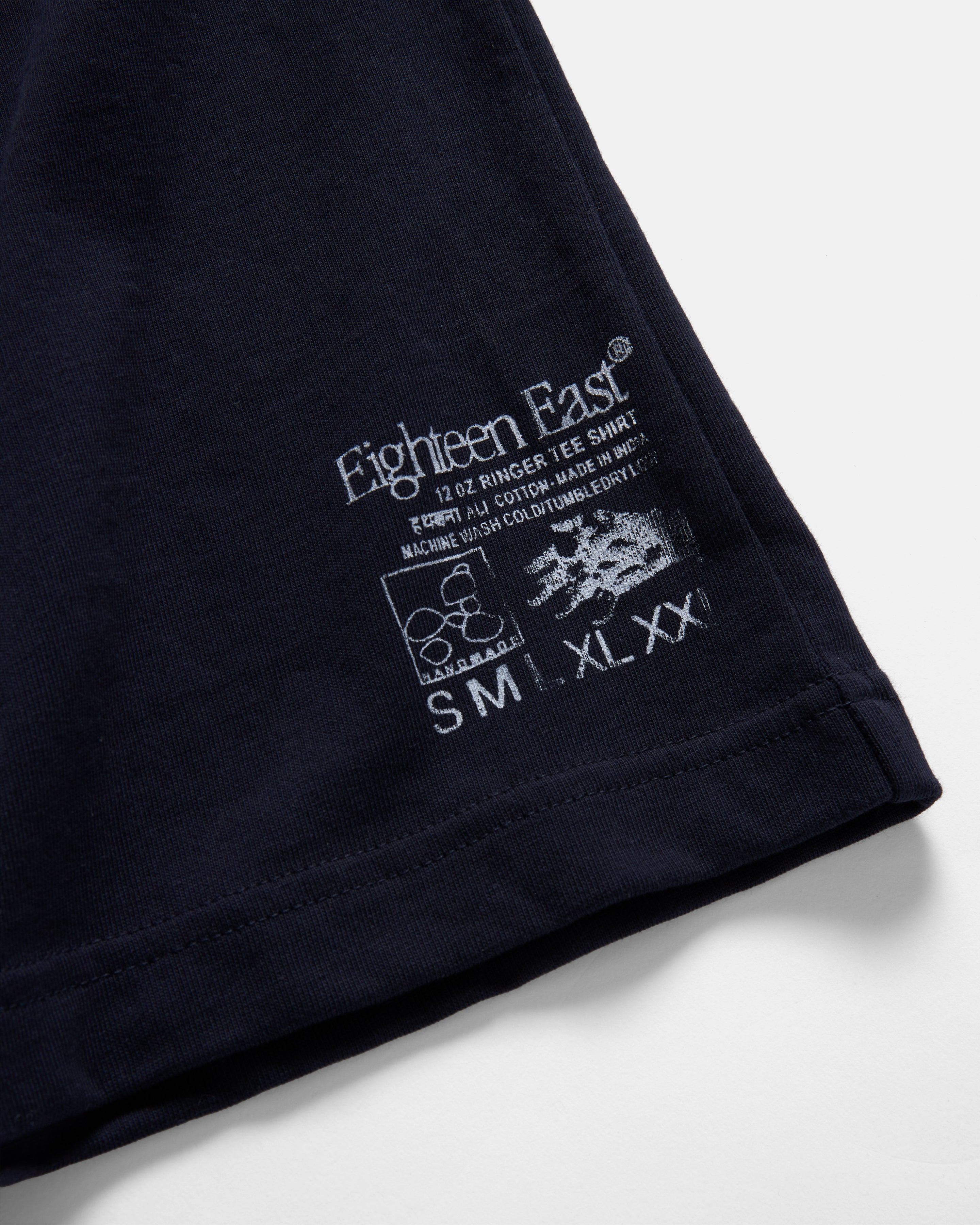 MACOMBER RINGER TEE - MIDNIGHT NAVY / DAN & WHIT'S RED 7.75 oz. ALL SEASON COTTON JERSEY
