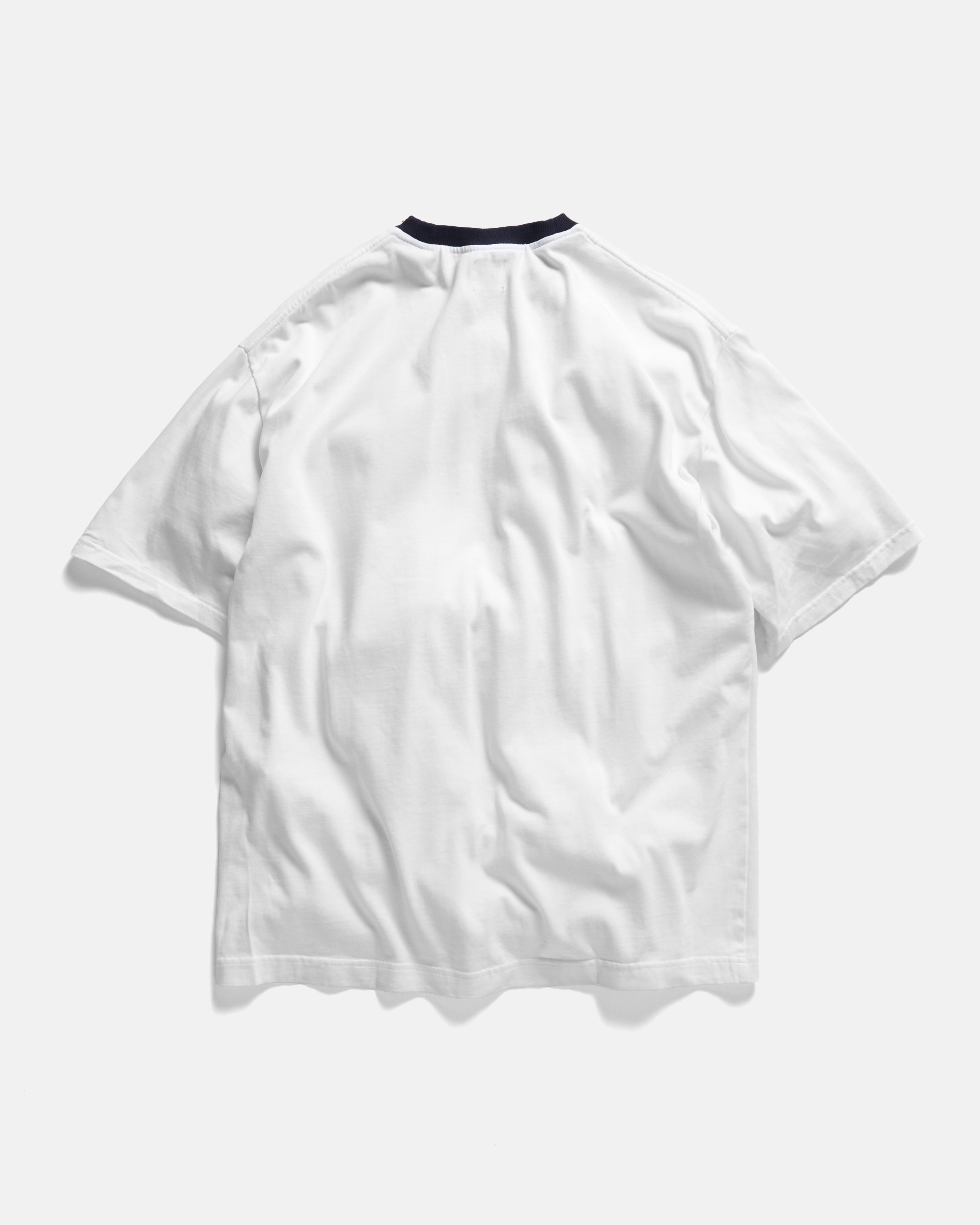MACOMBER RINGER TEE - WHITE / MIDNIGHT NAVY 7.75 oz. ALL SEASON COTTON JERSEY