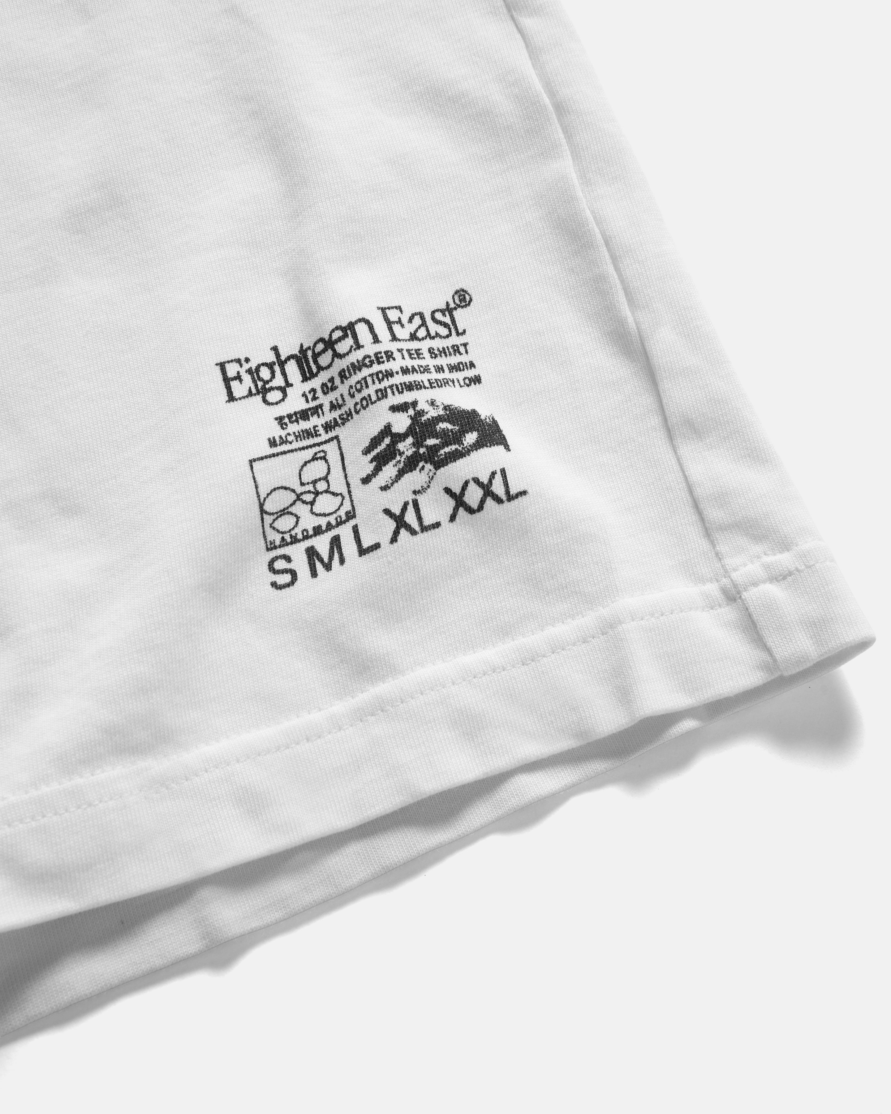 MACOMBER RINGER TEE - WHITE / MIDNIGHT NAVY 7.75 oz. ALL SEASON COTTON JERSEY