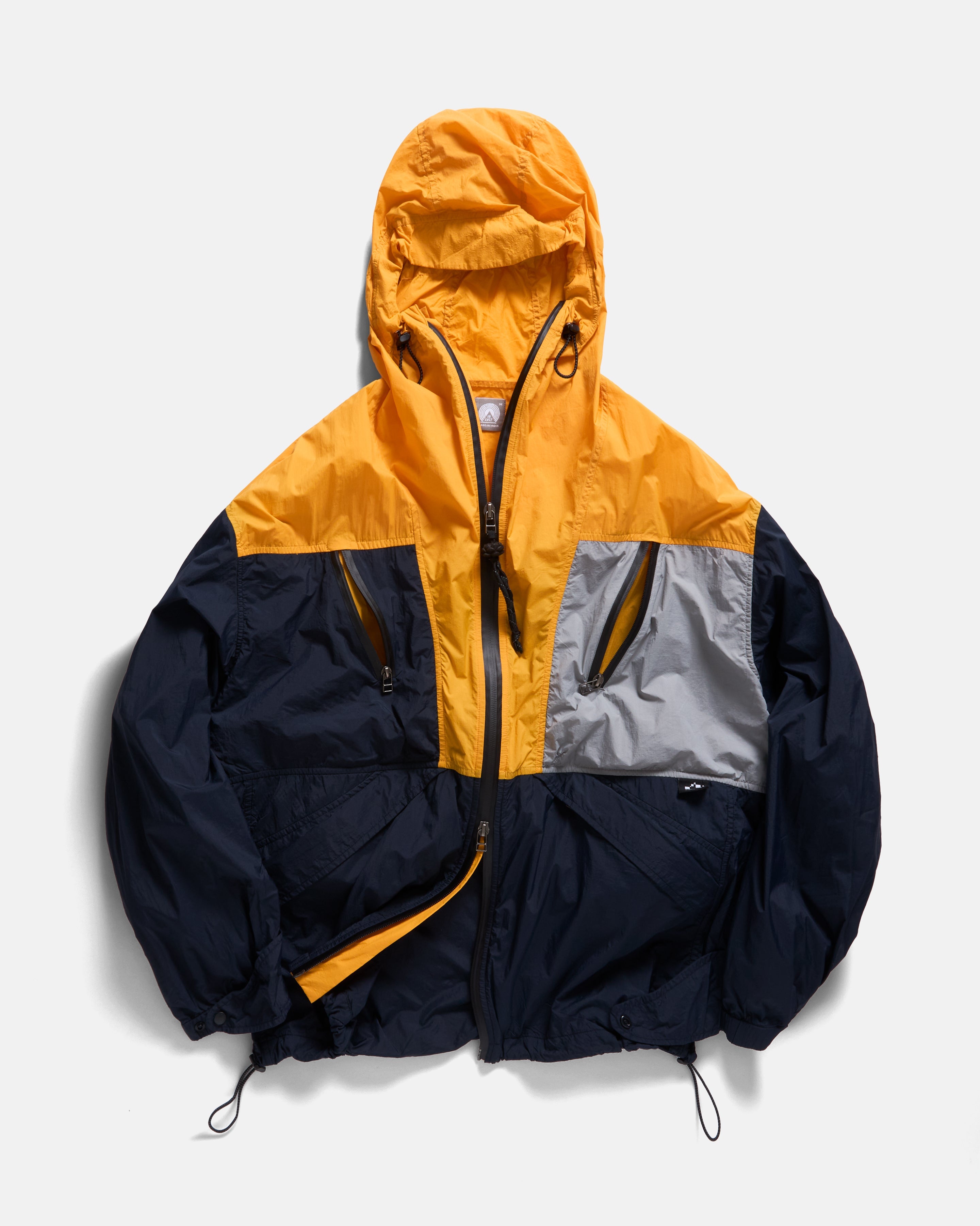 RAINSHADOW PACKABLE JACKET - GOLDENROD / FOG / MIDNIGHT WATER-REPELLENT NYLON