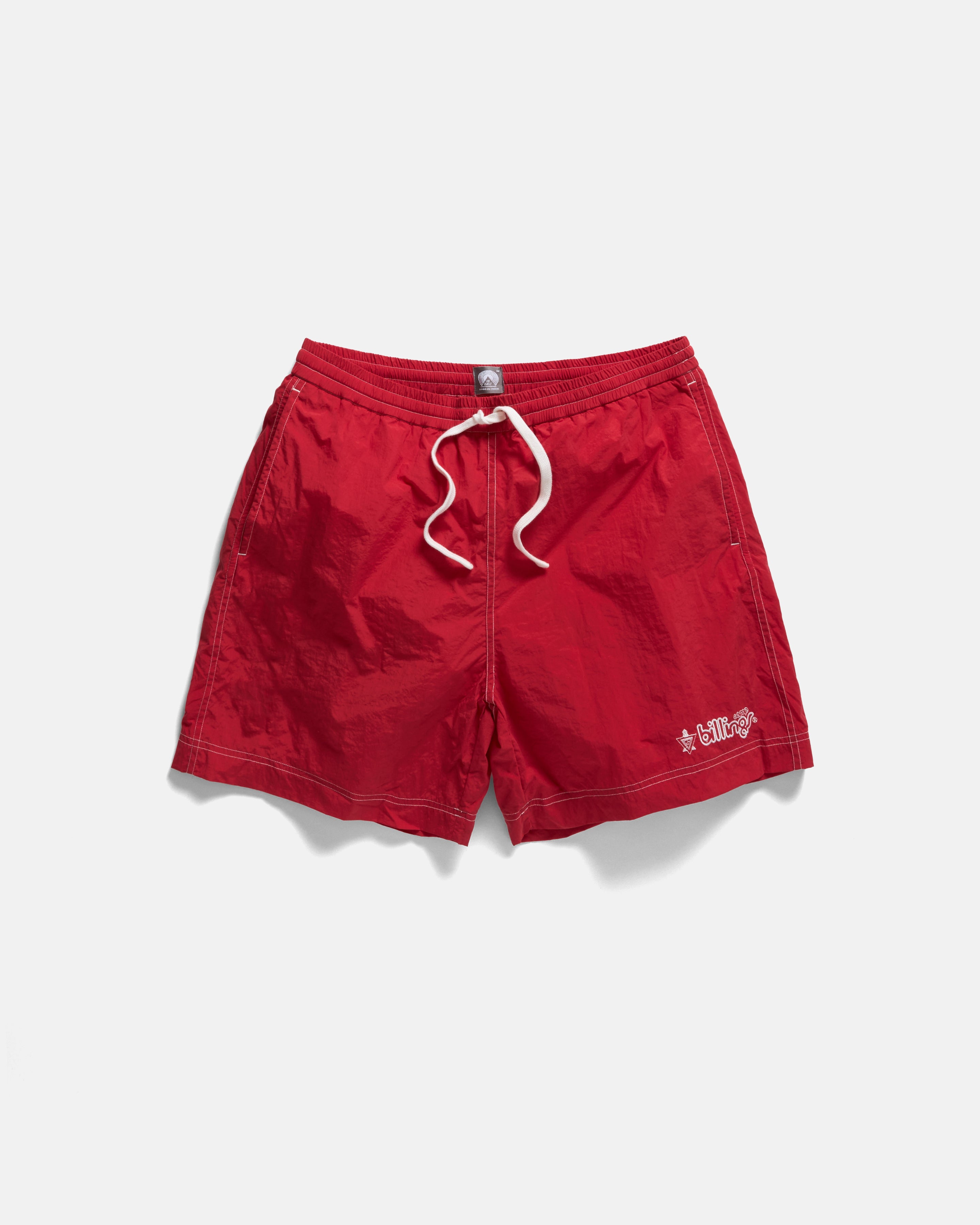 RICE SWIM TRUNK - DAN & WHIT'S RED WATER-REPELLENT NYLON