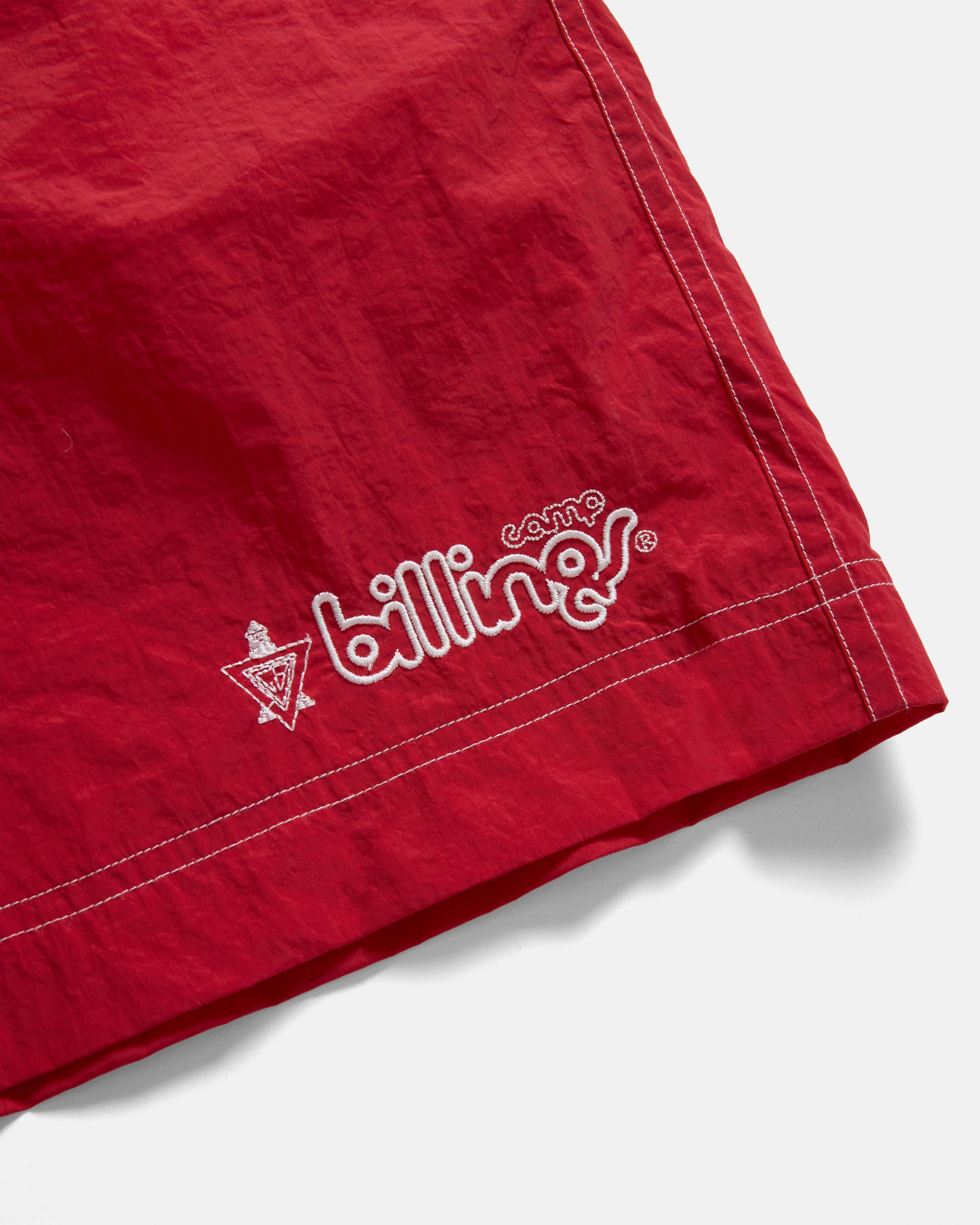 RICE SWIM TRUNK - DAN & WHIT'S RED WATER-REPELLENT NYLON