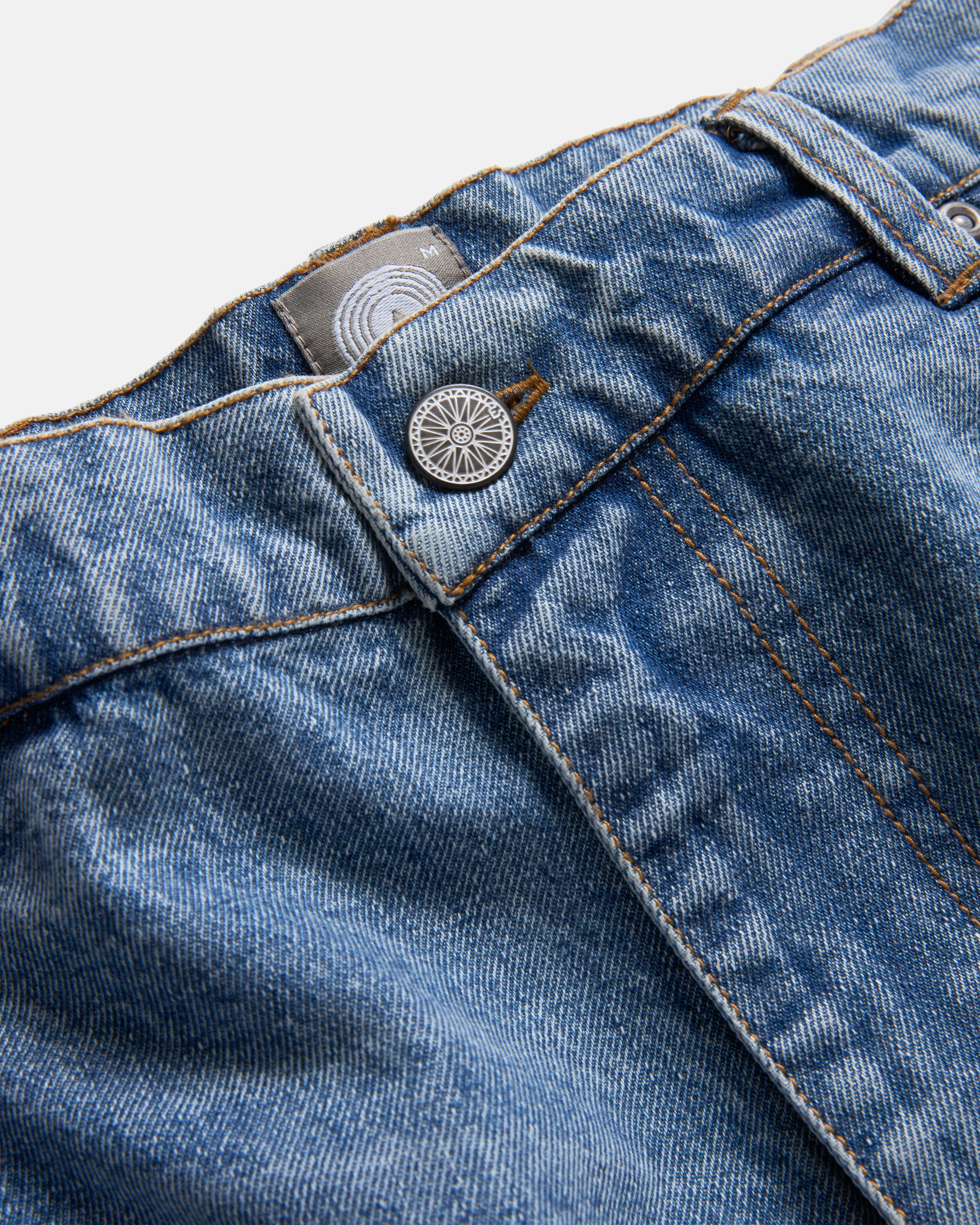 TENNER FIVE POCKET JEANS - 13 oz. MID-WASH DENIM